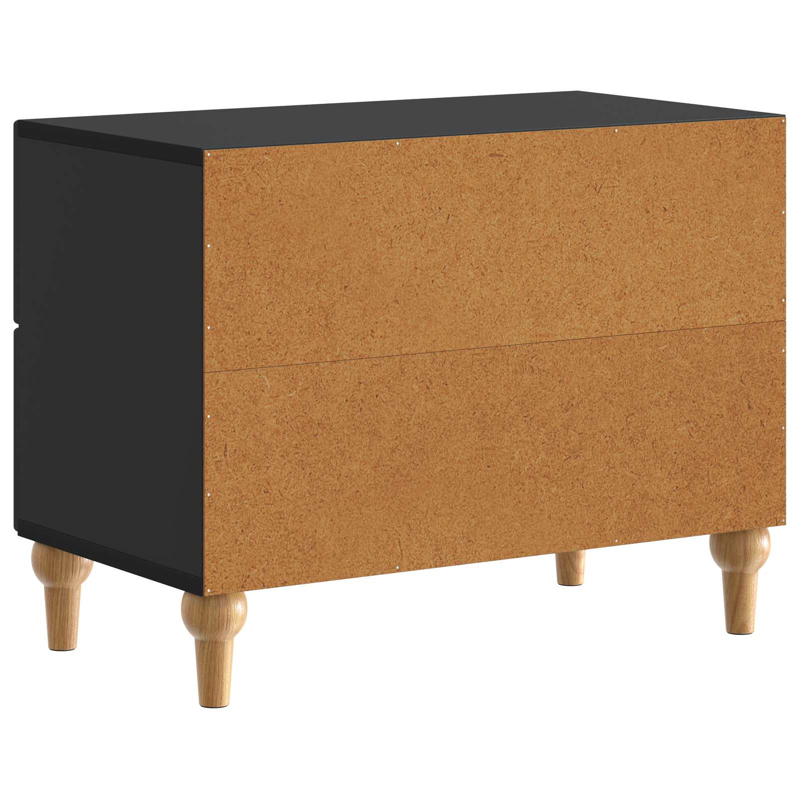 Noćni ormar s ladicama Crna 62 x 34,5 x 48 cm Konstruirano drvo
