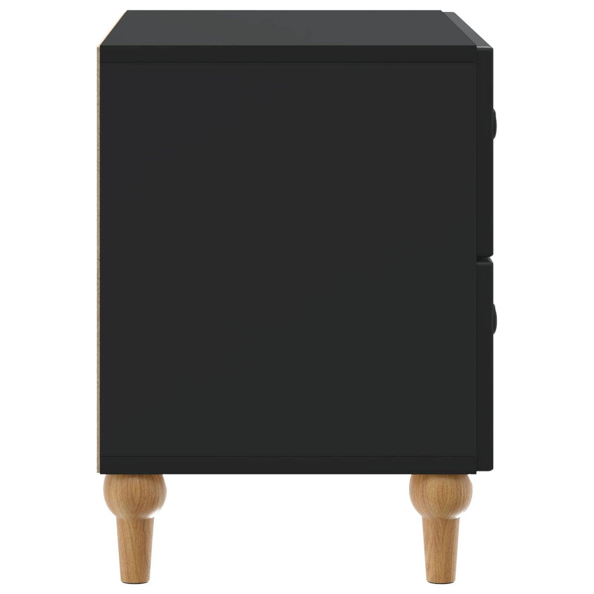 Noćni ormar s ladicama Crna 62 x 34,5 x 48 cm Konstruirano drvo