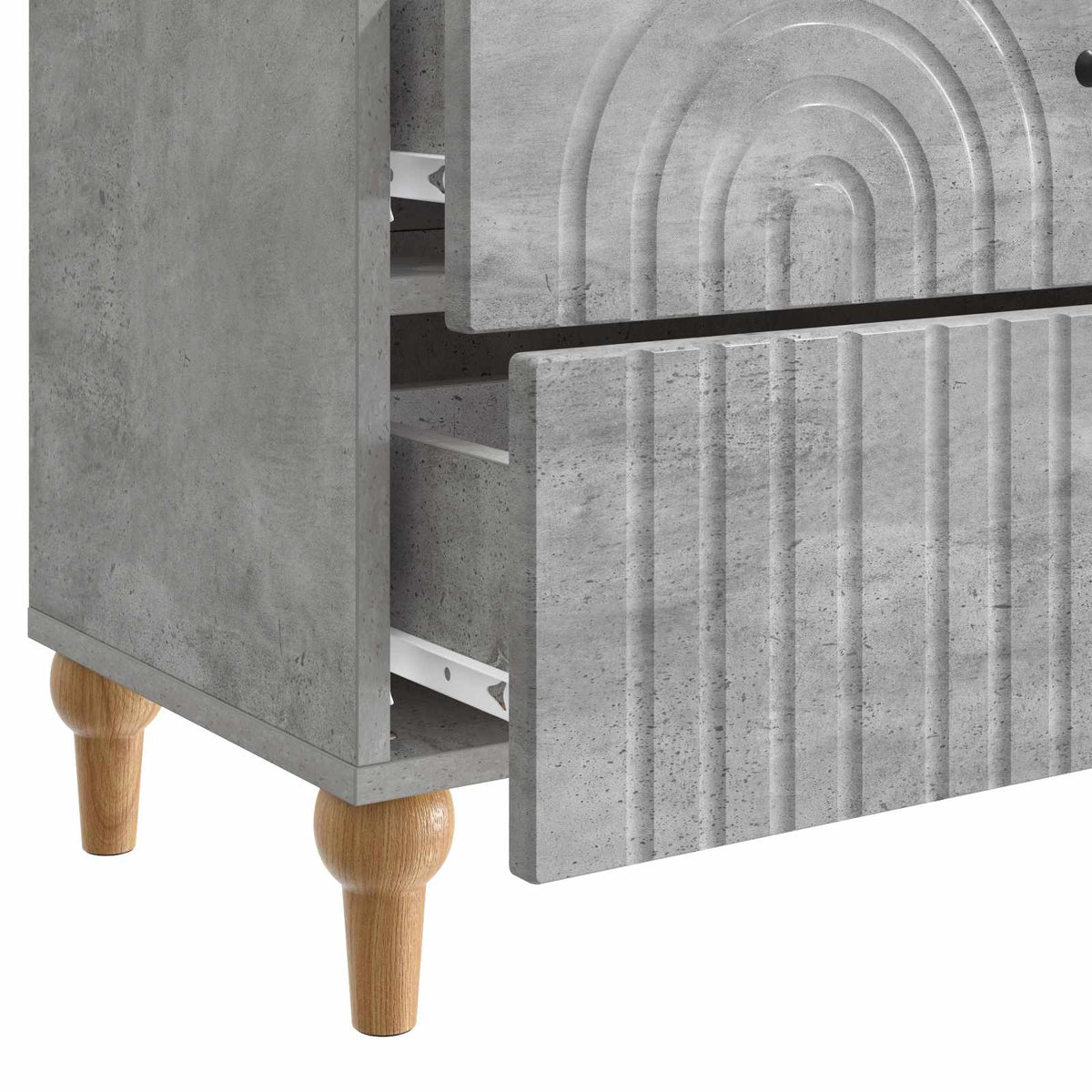 Noćni ormar Betonska siva 62 x 34,5 x 48 cm Konstruirano drvo