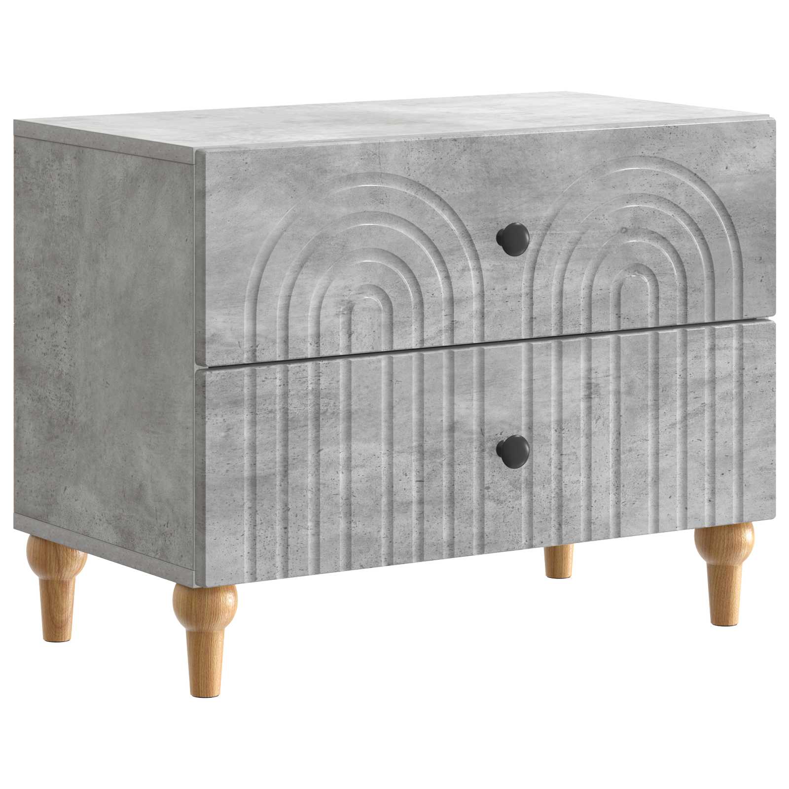 Noćni ormar Betonska siva 62 x 34,5 x 48 cm Konstruirano drvo