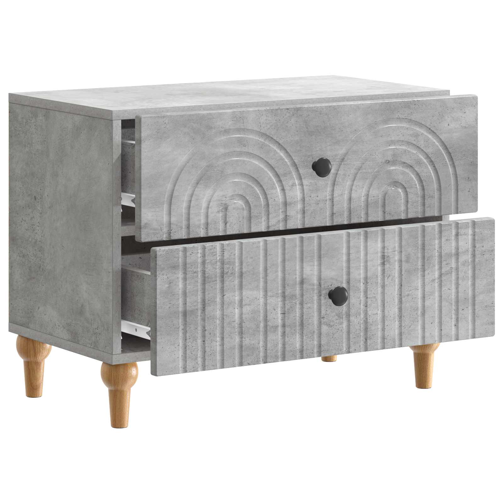 Noćni ormar Betonska siva 62 x 34,5 x 48 cm Konstruirano drvo