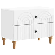 Noćni ormar s ladicama Bijela visokog sjaja 62 x 34,5 x 48 cm