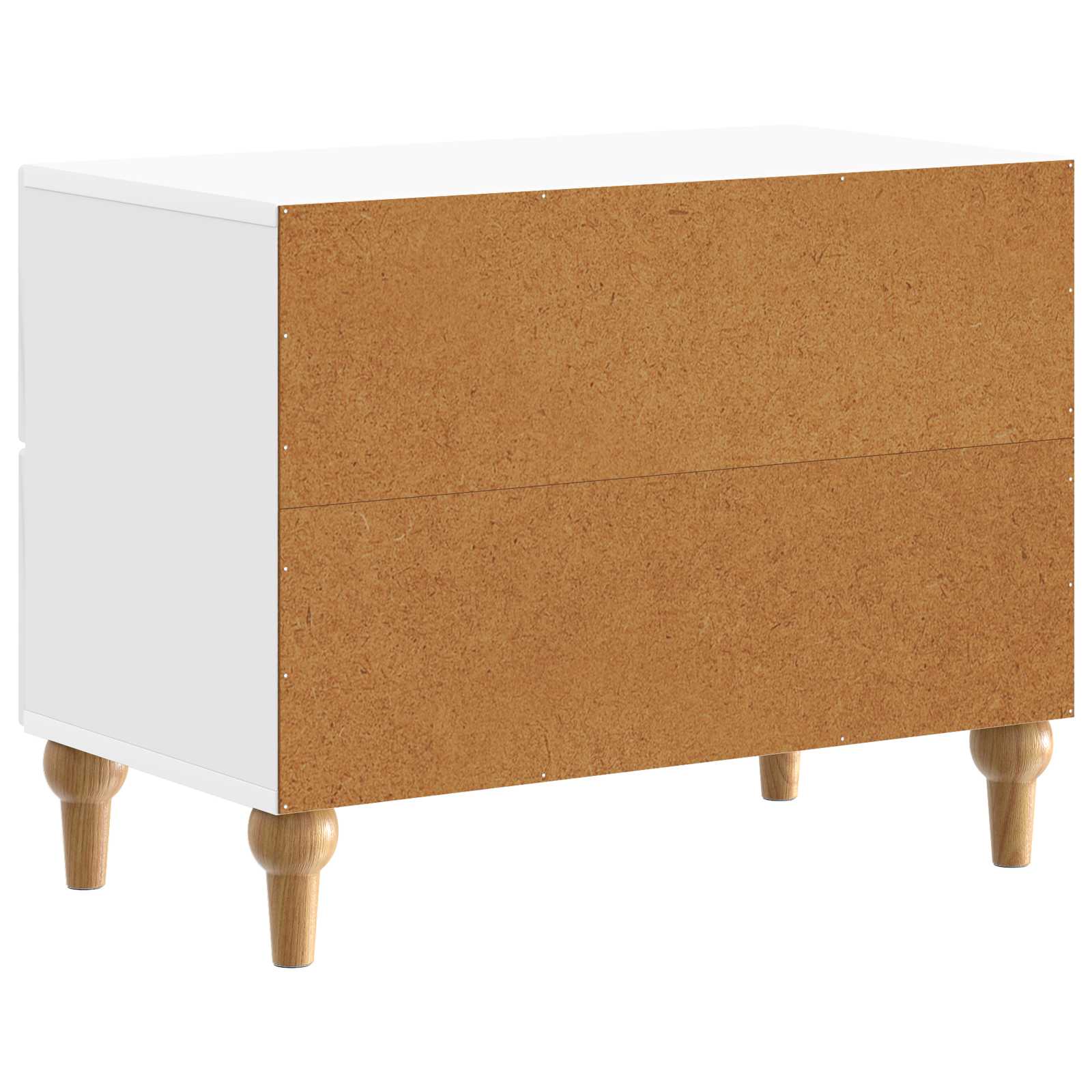 Noćni ormar s ladicama Bijela visokog sjaja 62 x 34,5 x 48 cm
