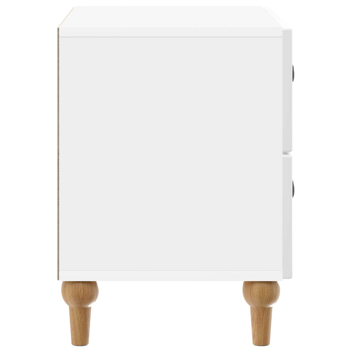 Noćni ormar s ladicama Bijela visokog sjaja 62 x 34,5 x 48 cm