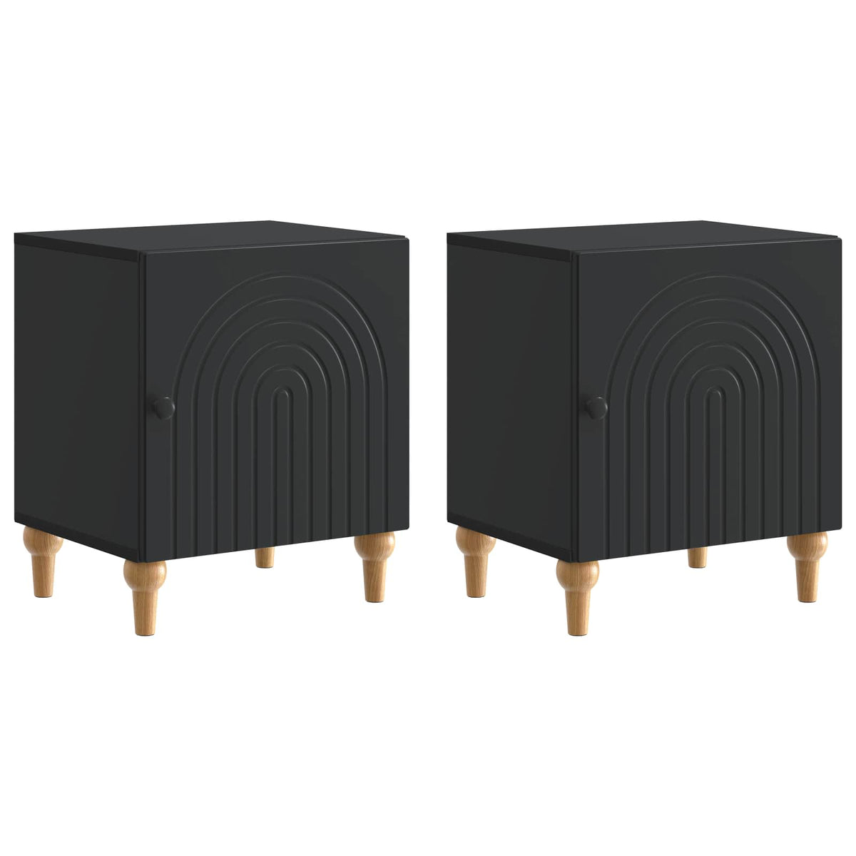 Noćni ormar 2 pcs Crna 43 x 34,5 x 50 cm Konstruirano drvo