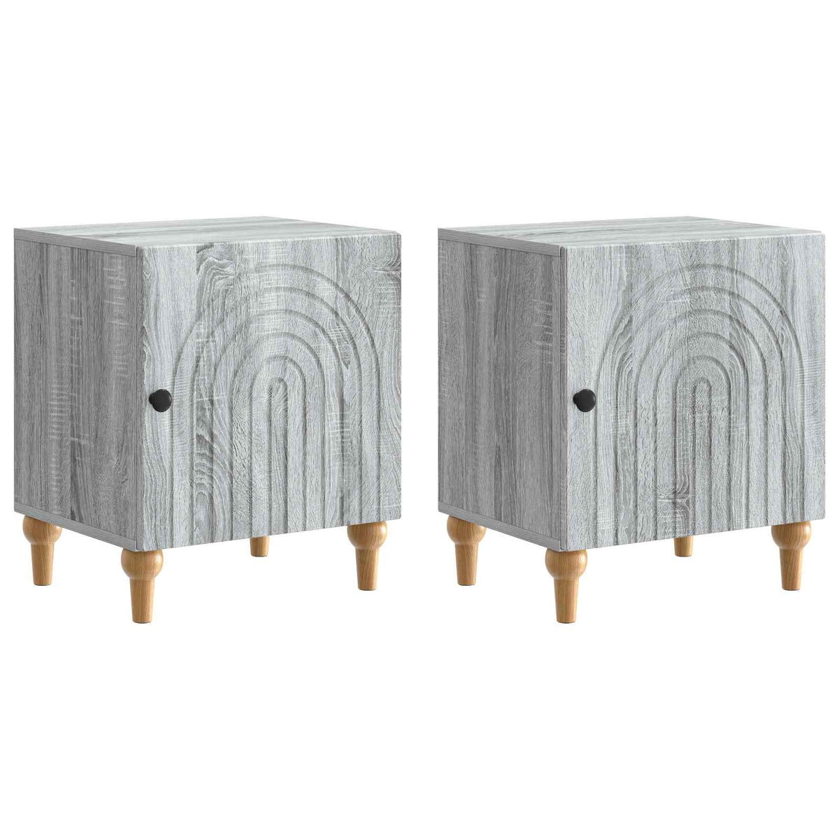 Noćni ormar 2 pcs Siva sonoma 43 x 34,5 x 50 cm