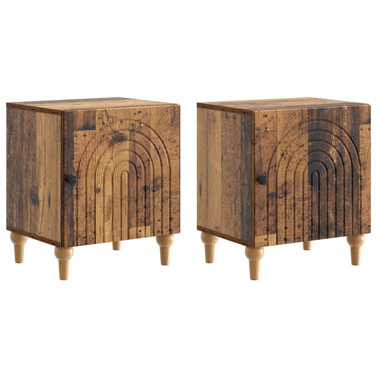 Noćni ormar 2 pcs Staro drvo 43 x 34,5 x 50 cm