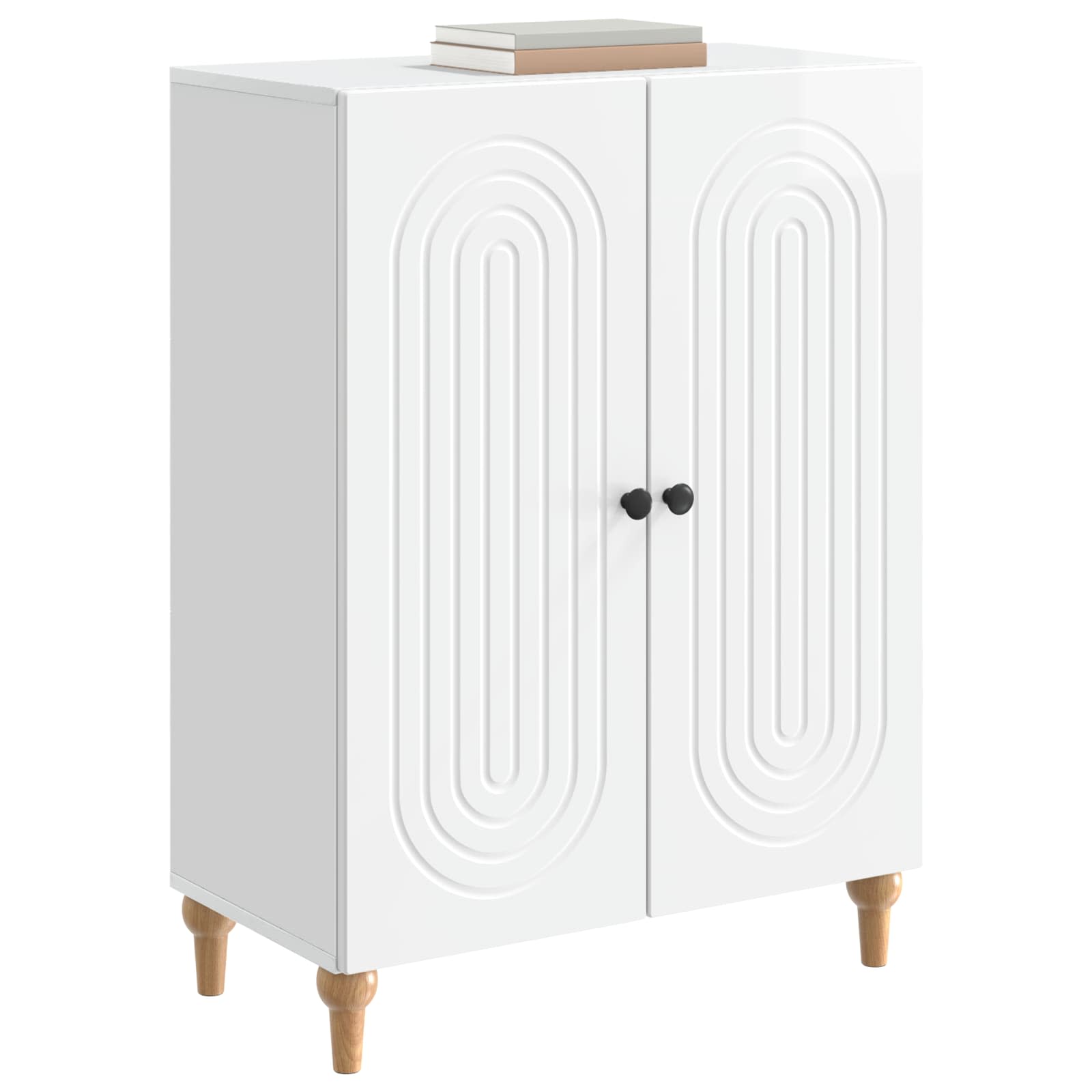 Kreveta Bijela visokog sjaja 66 x 34,5 x 90 cm