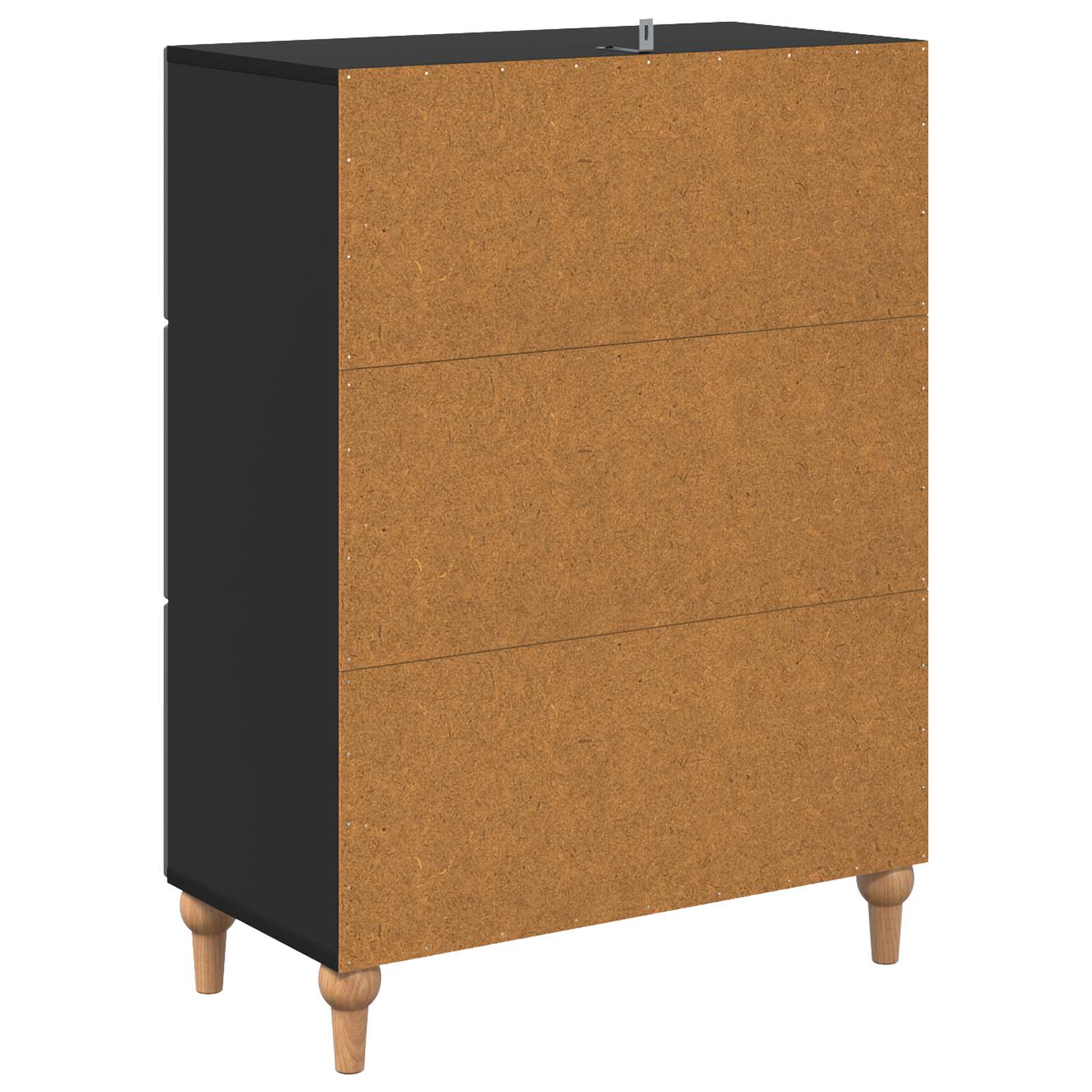 Ormar s ladicama Crna 66 x 34,5 x 90 cm Konstruirano drvo
