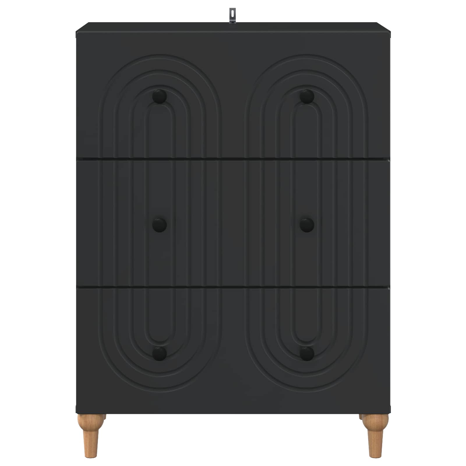 Ormar s ladicama Crna 66 x 34,5 x 90 cm Konstruirano drvo