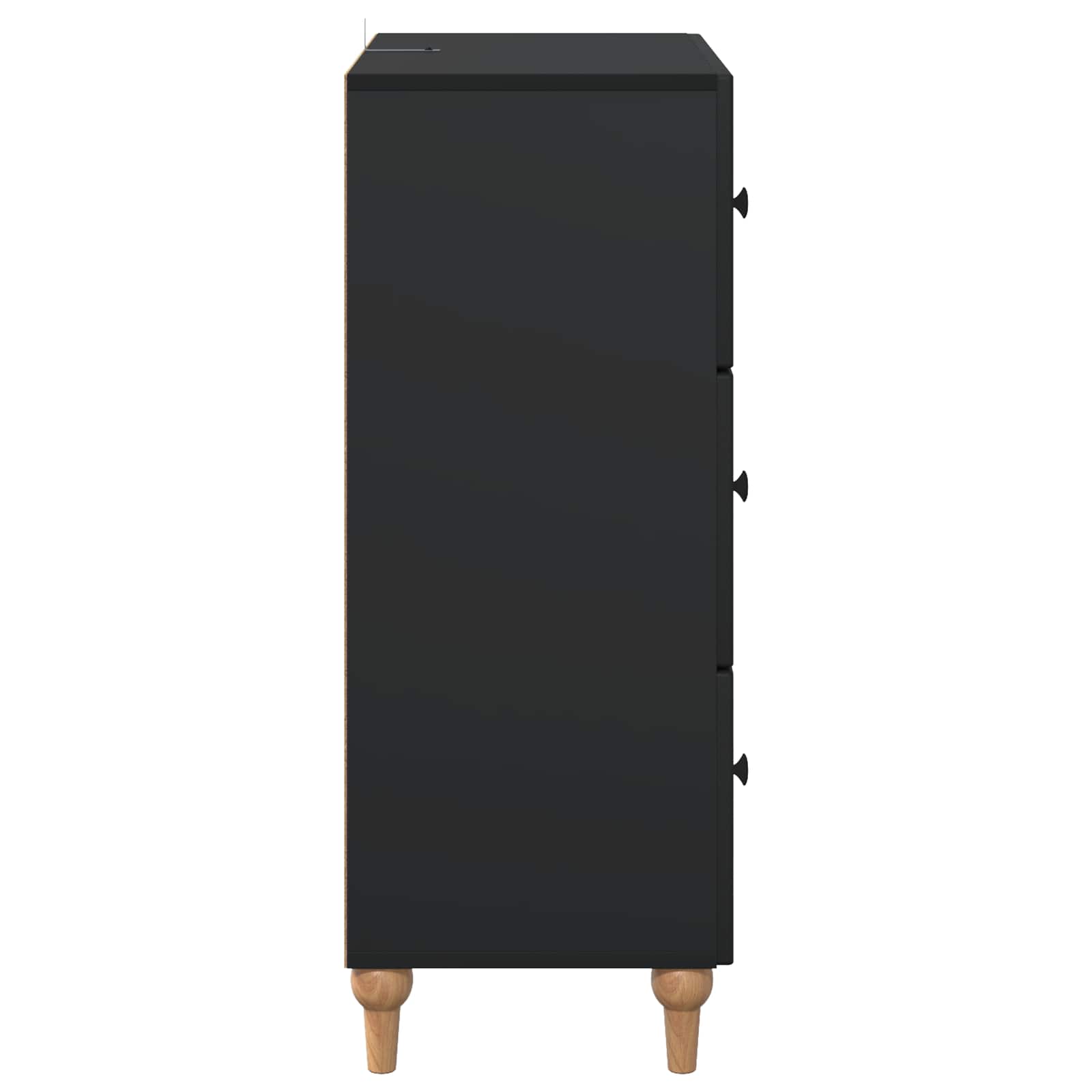 Ormar s ladicama Crna 66 x 34,5 x 90 cm Konstruirano drvo