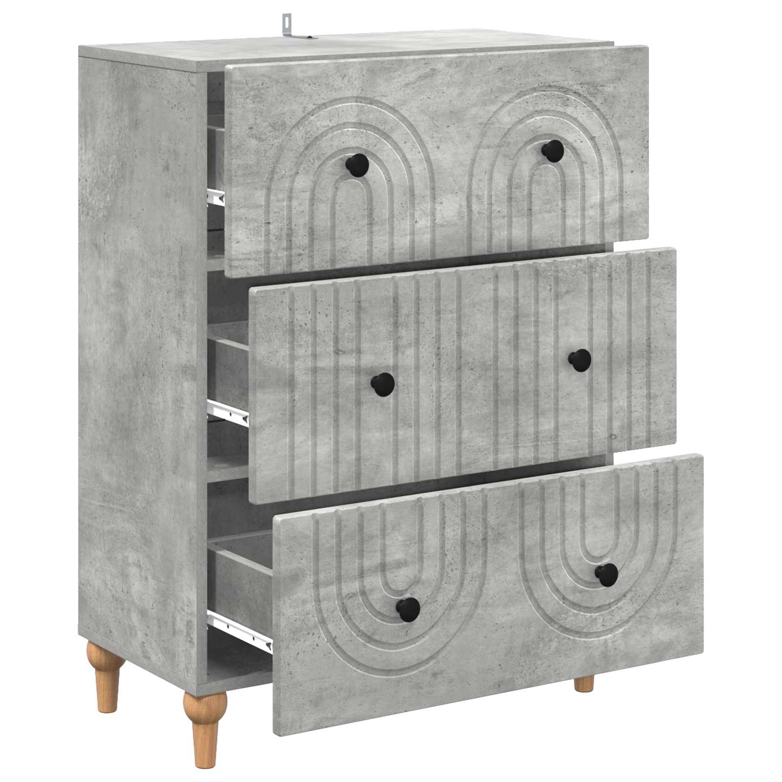 Ormar s ladicama Betonska siva 66 x 34,5 x 90 cm