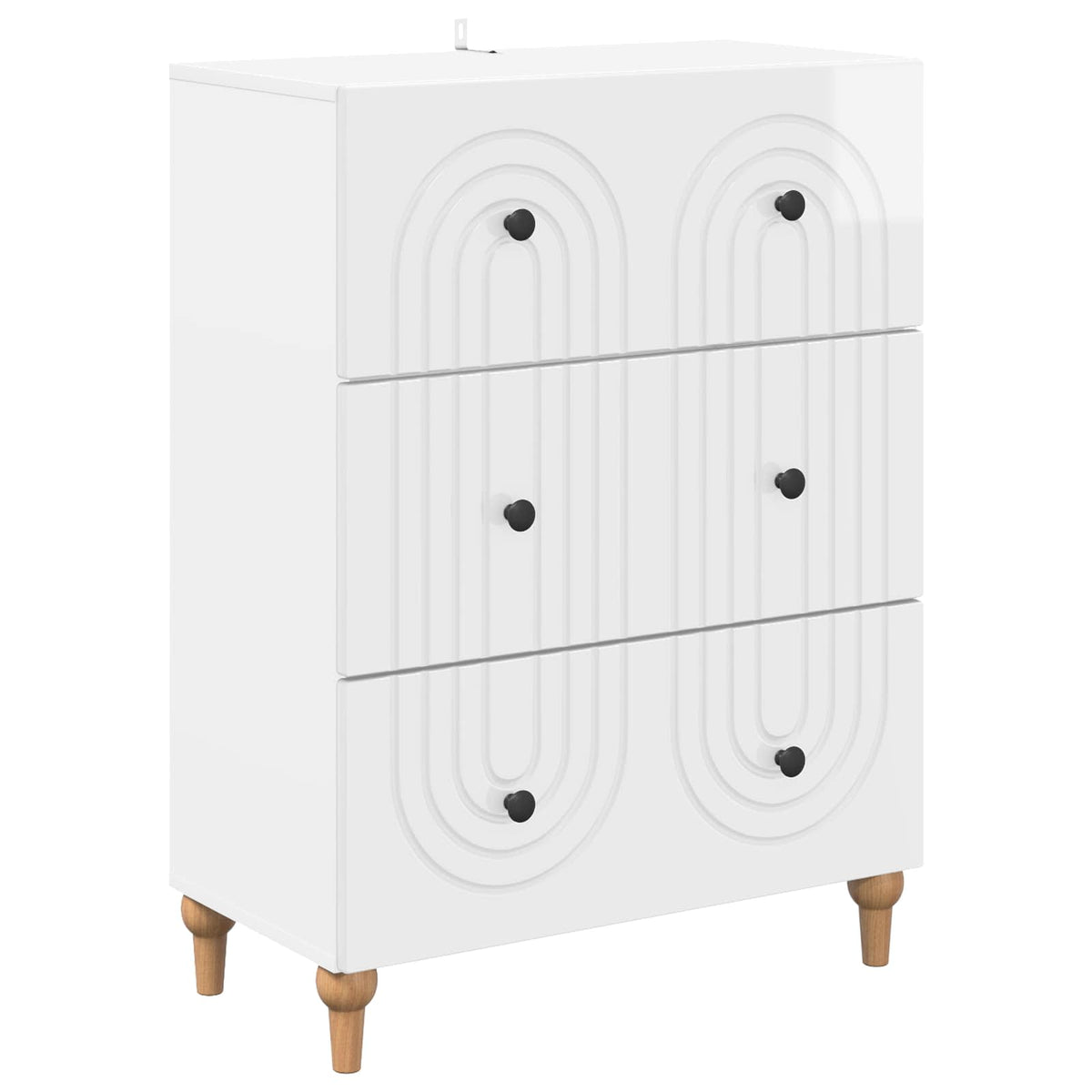 Ormar s ladicama Bijela visokog sjaja 66 x 34,5 x 90 cm