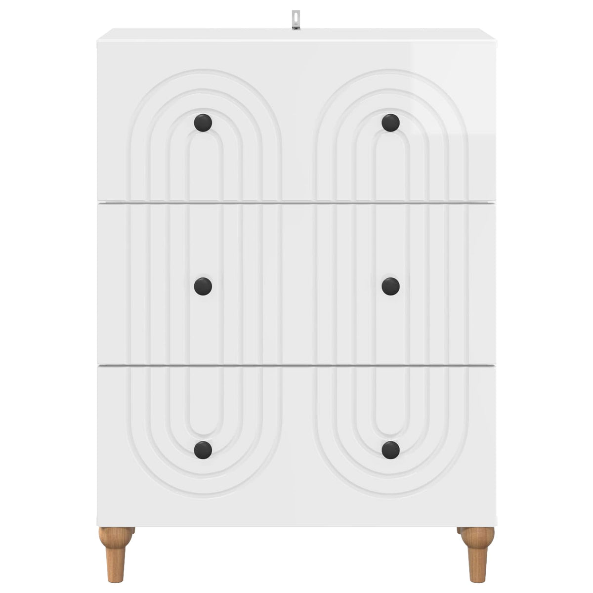 Ormar s ladicama Bijela visokog sjaja 66 x 34,5 x 90 cm