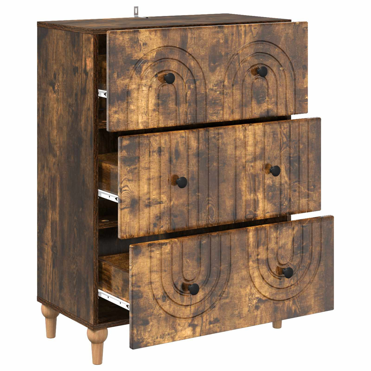 Ormar s ladicama Dimljeni hrast 66 x 34,5 x 90 cm
