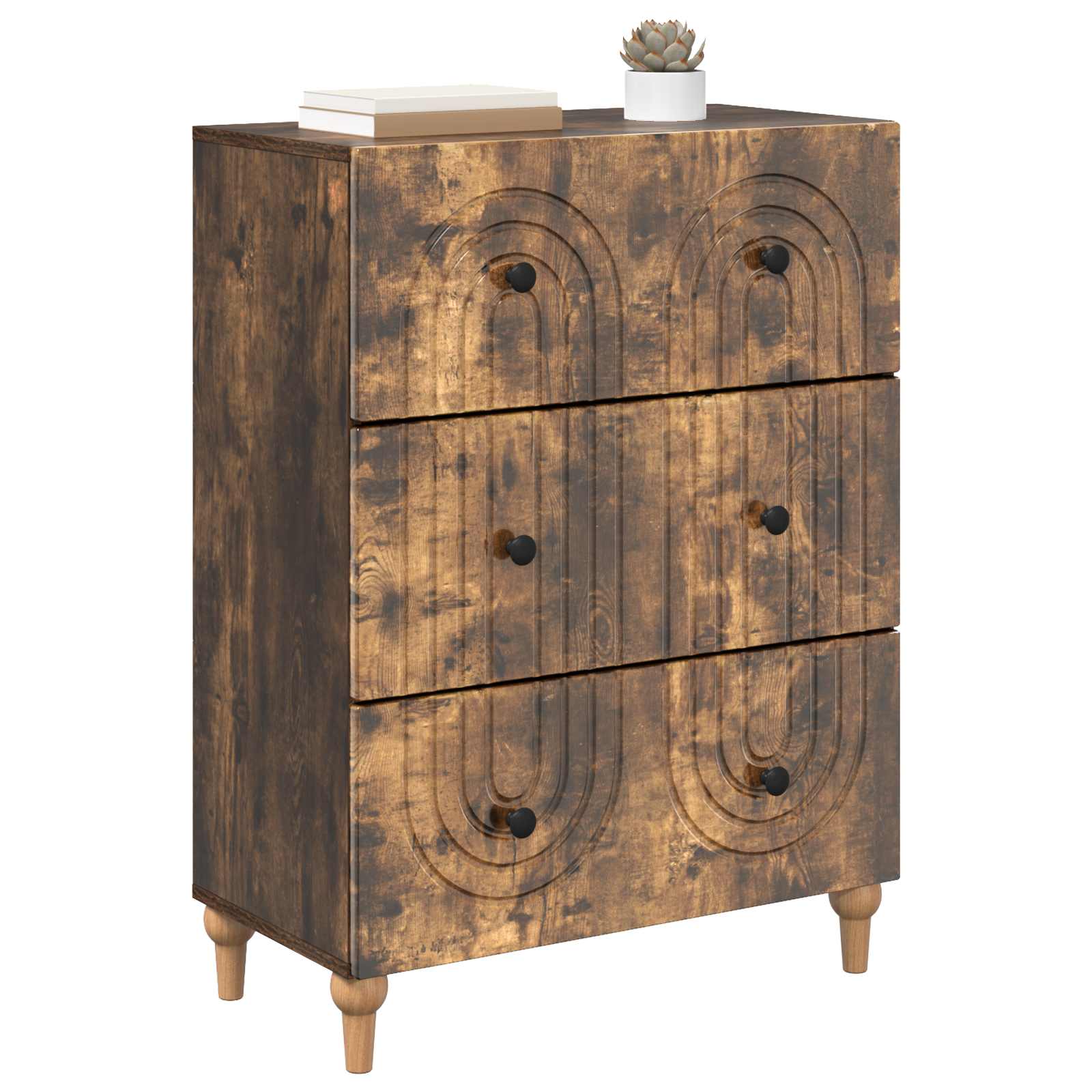 Ormar s ladicama Dimljeni hrast 66 x 34,5 x 90 cm