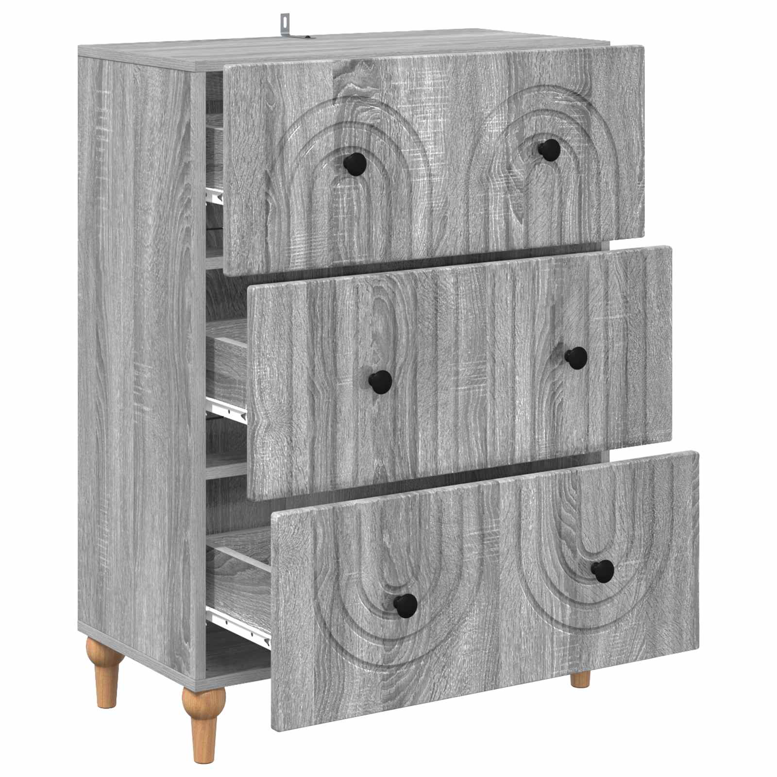 Ormar s ladicama Siva sonoma 66 x 34,5 x 90 cm