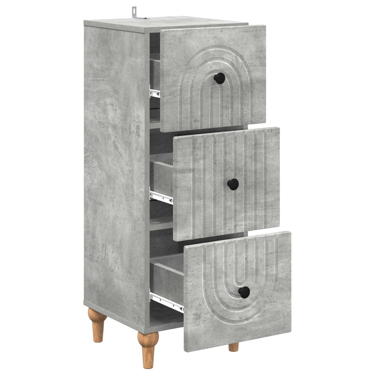 Ormar s ladicama Betonska siva 33 x 34,5 x 90 cm