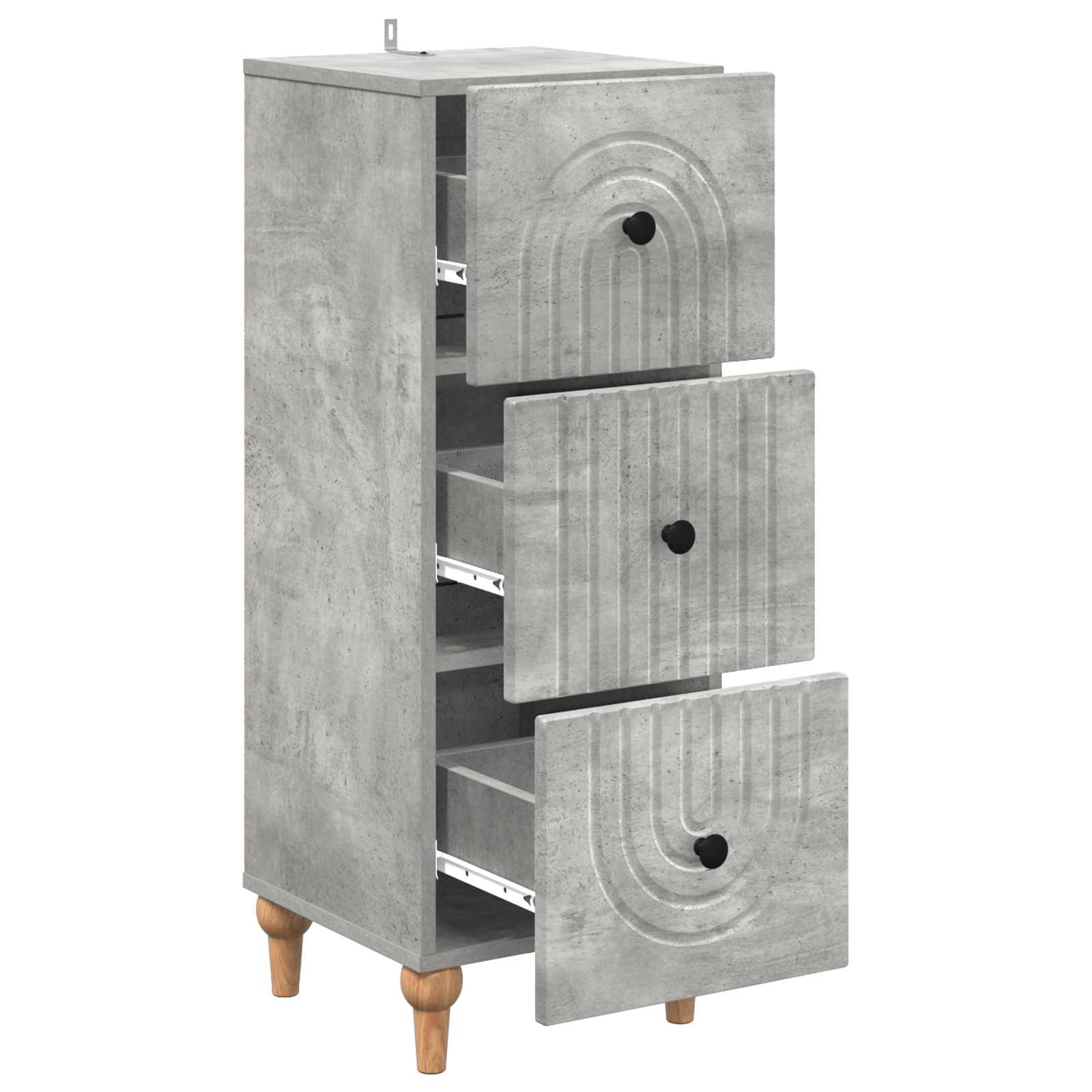 Ormar s ladicama Betonska siva 33 x 34,5 x 90 cm