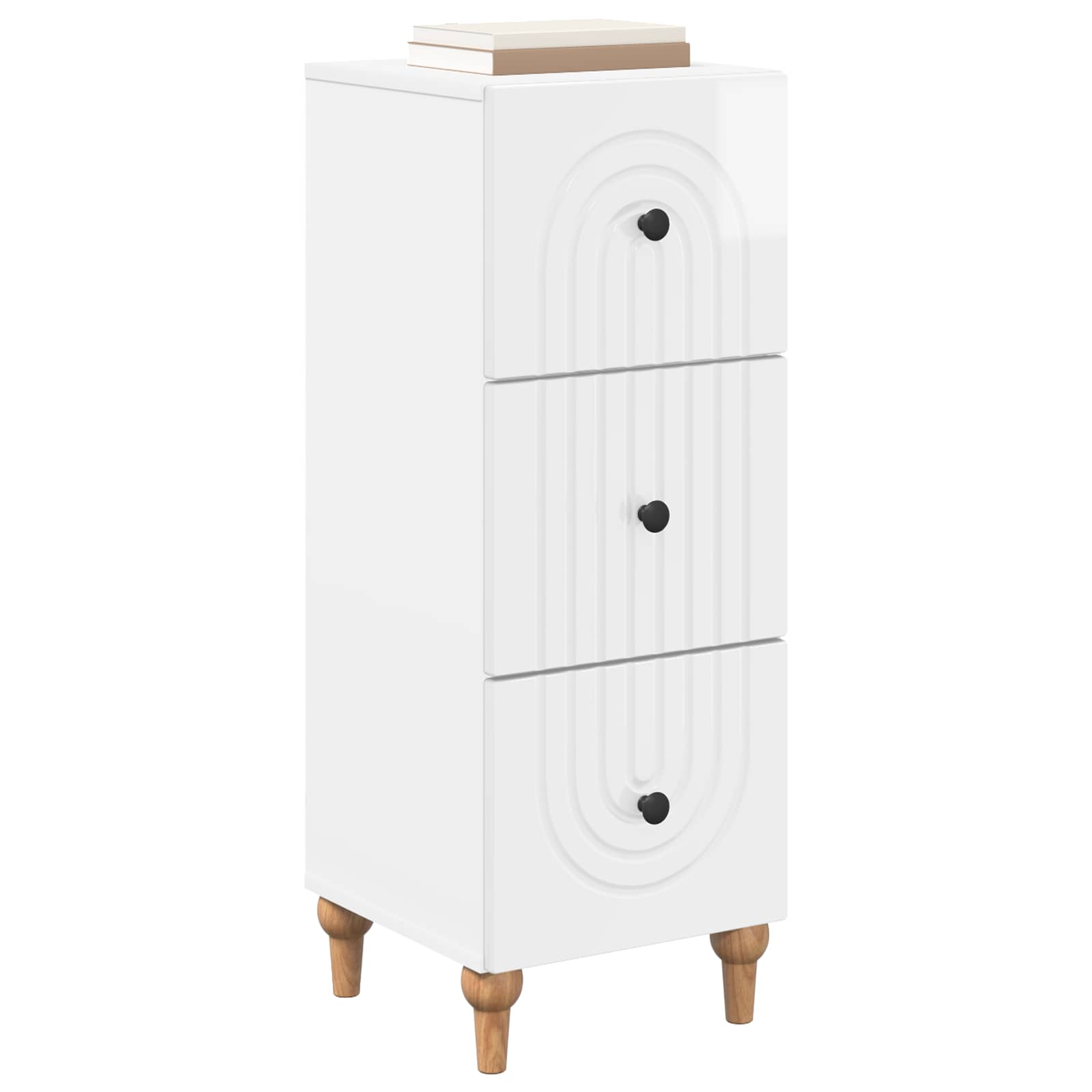Ormar s ladicama Bijela visokog sjaja 33 x 34,5 x 90 cm