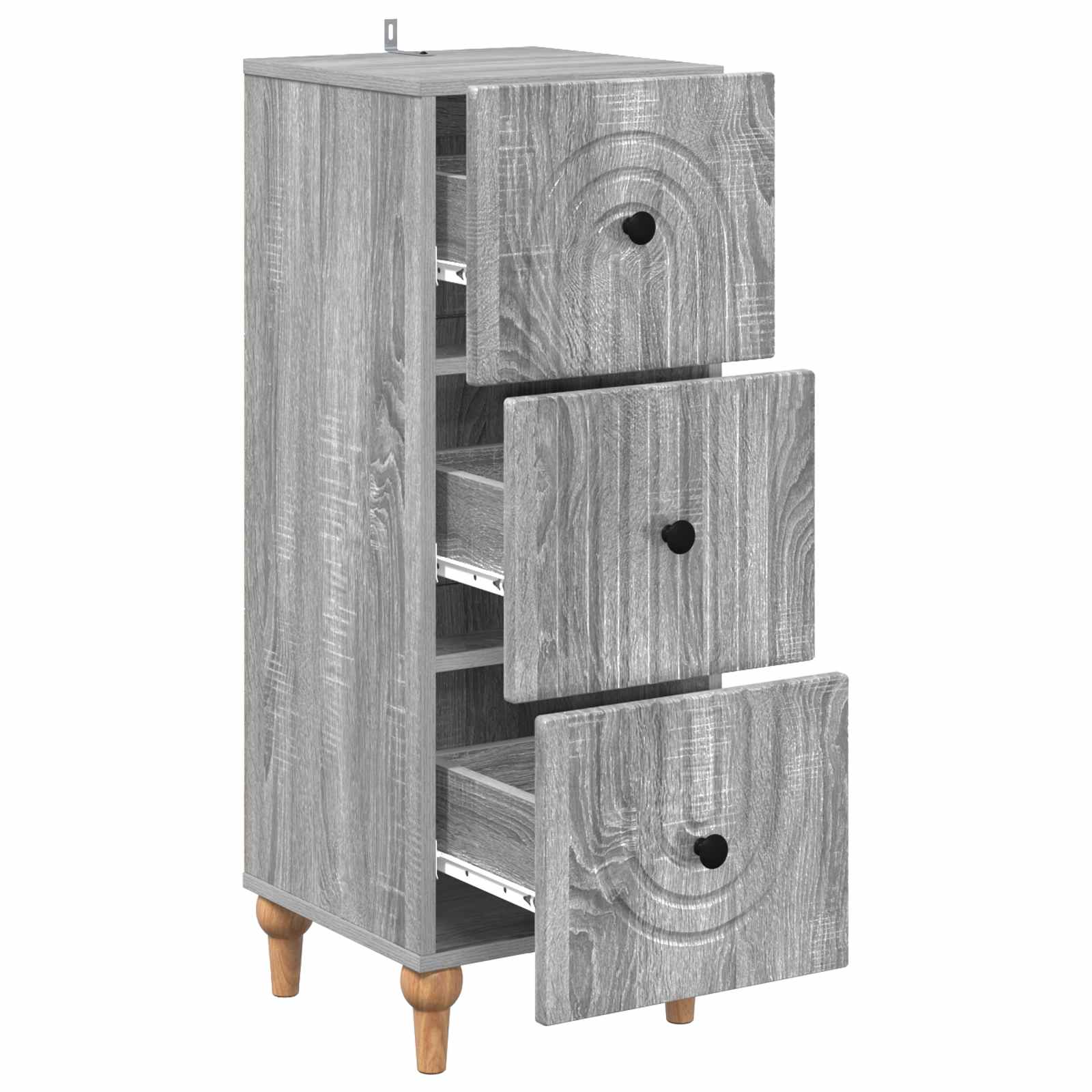 Ormar s ladicama Siva sonoma 33 x 34,5 x 90 cm