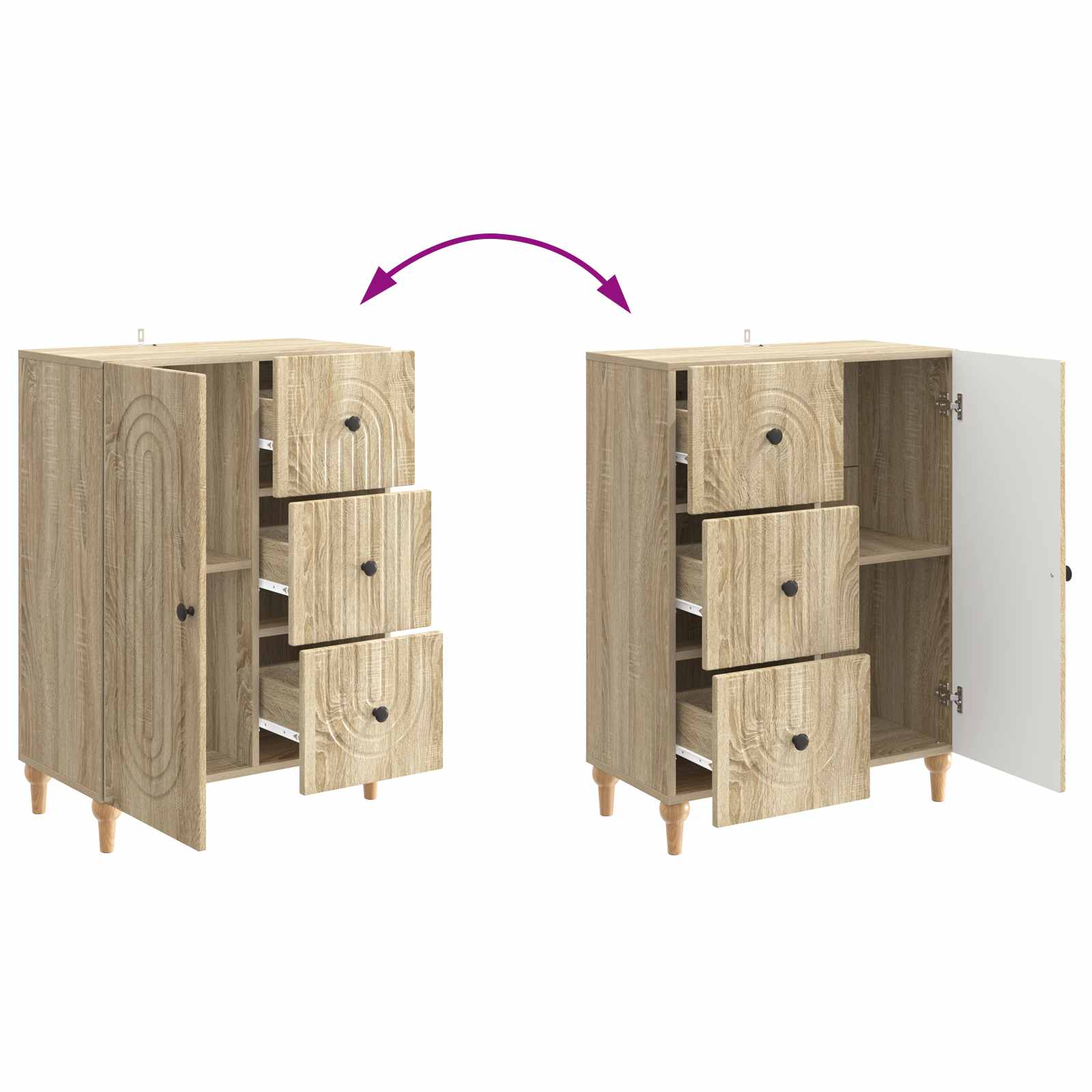 Kreveta Hrast sonoma 66 x 34,5 x 90 cm Konstruirano drvo
