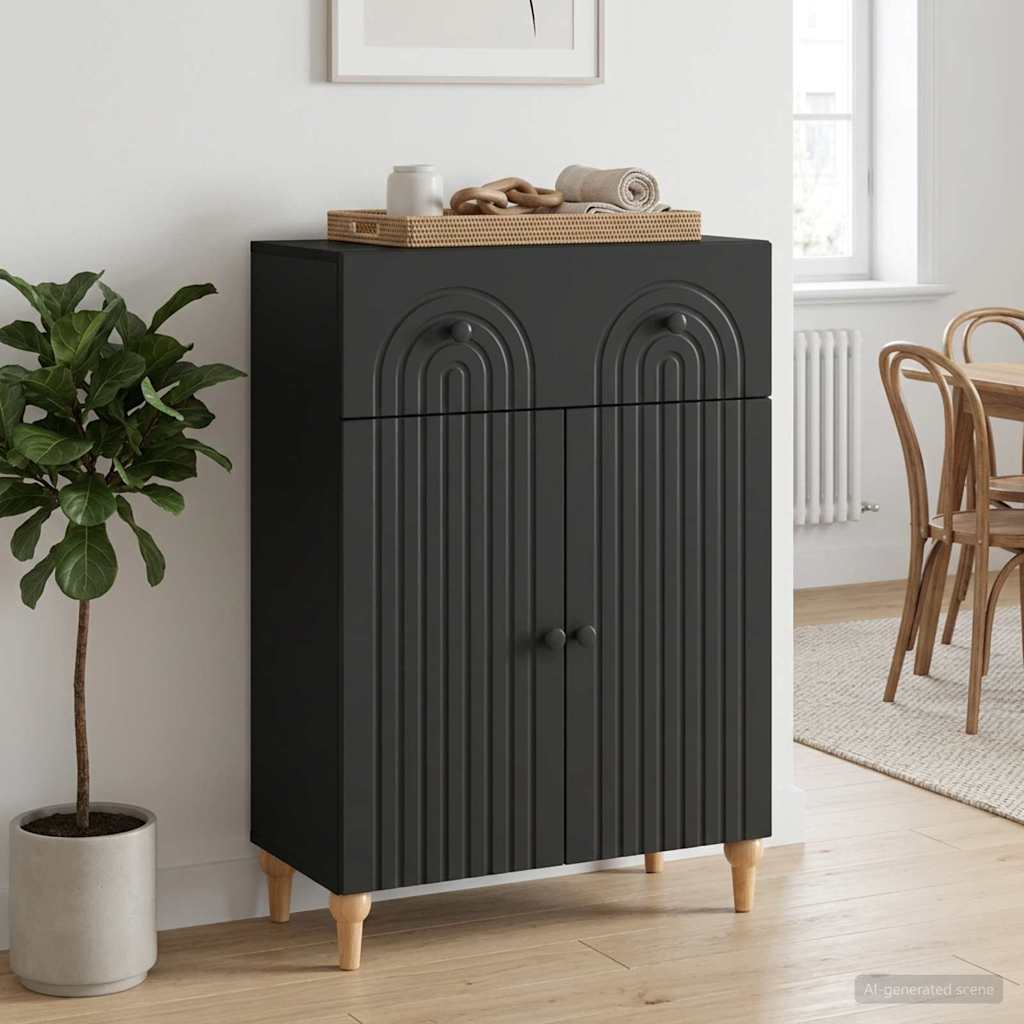 Kreveta Crna 66 x 34,5 x 90 cm Konstruirano drvo