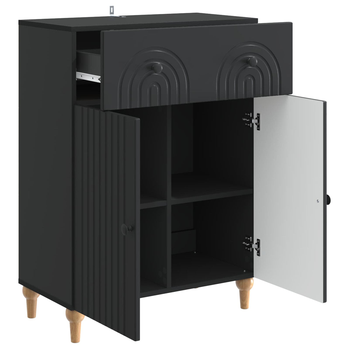 Kreveta Crna 66 x 34,5 x 90 cm Konstruirano drvo