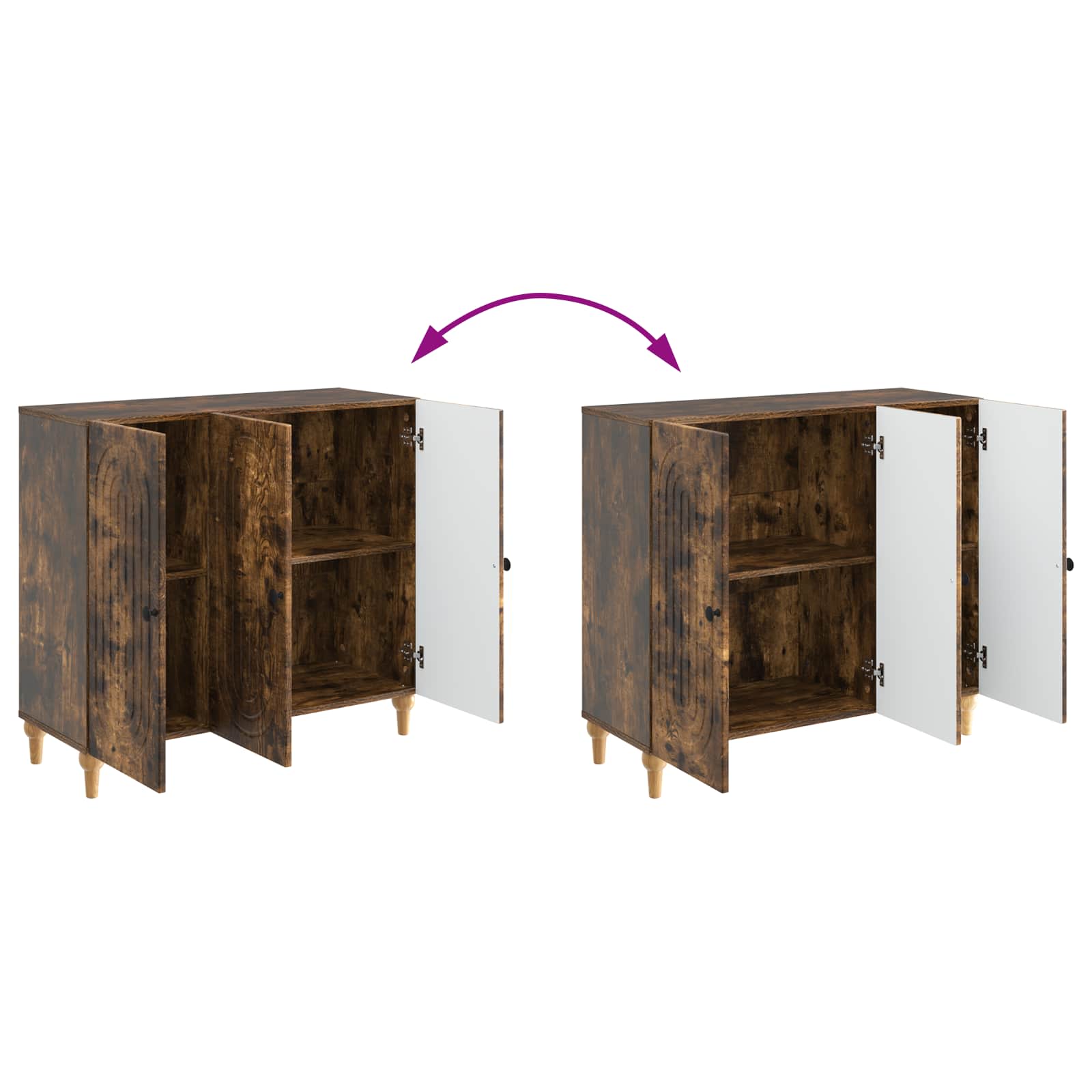 Kreveta Dimljeni hrast 89 x 34,5 x 80 cm Konstruirano drvo