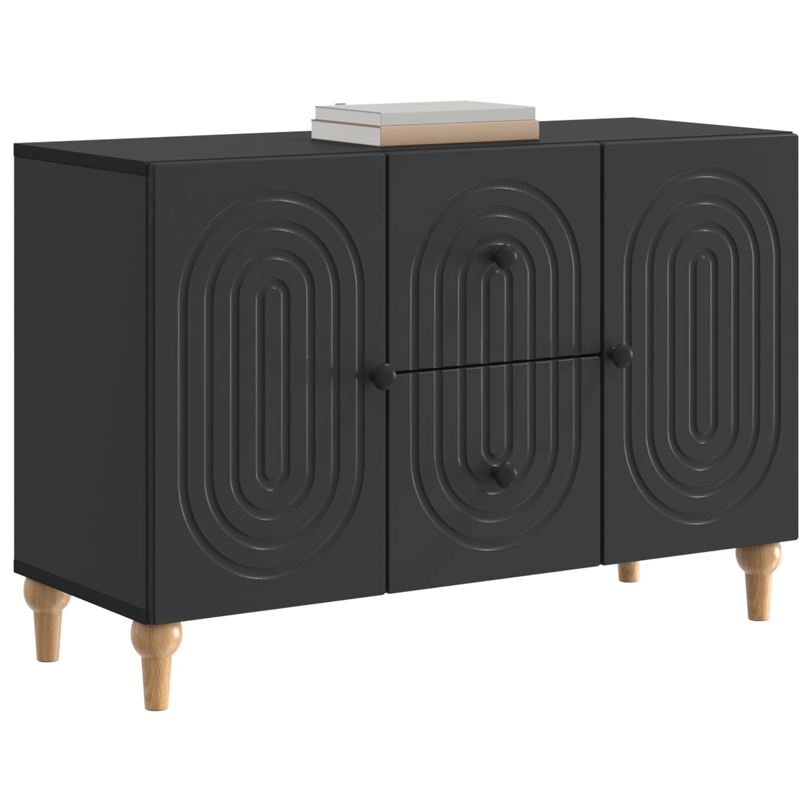 TV ormar s ladicama Crna 89 x 34,5 x 60 cm Konstruirano drvo