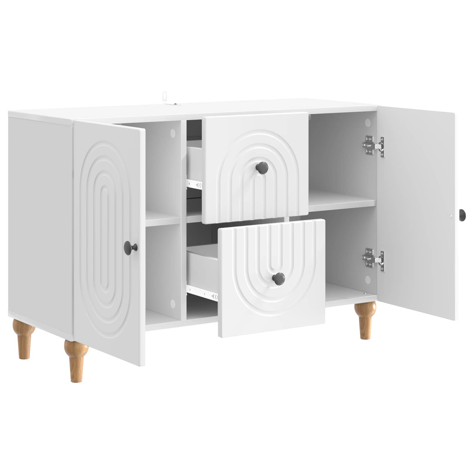 TV ormar s ladicama Bijela visokog sjaja 89 x 34,5 x 60 cm
