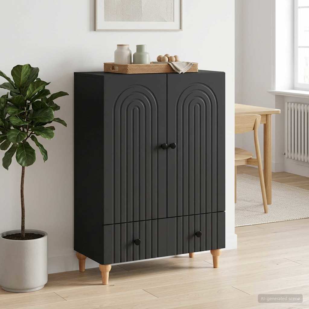 Kreveta s ladicama Crna 66 x 34,5 x 95 cm Konstruirano drvo