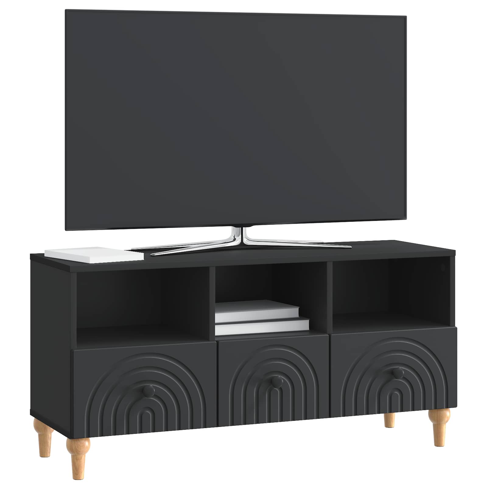 TV ormar Crna 102 x 34,5 x 50 cm Konstrukcijsko drvo