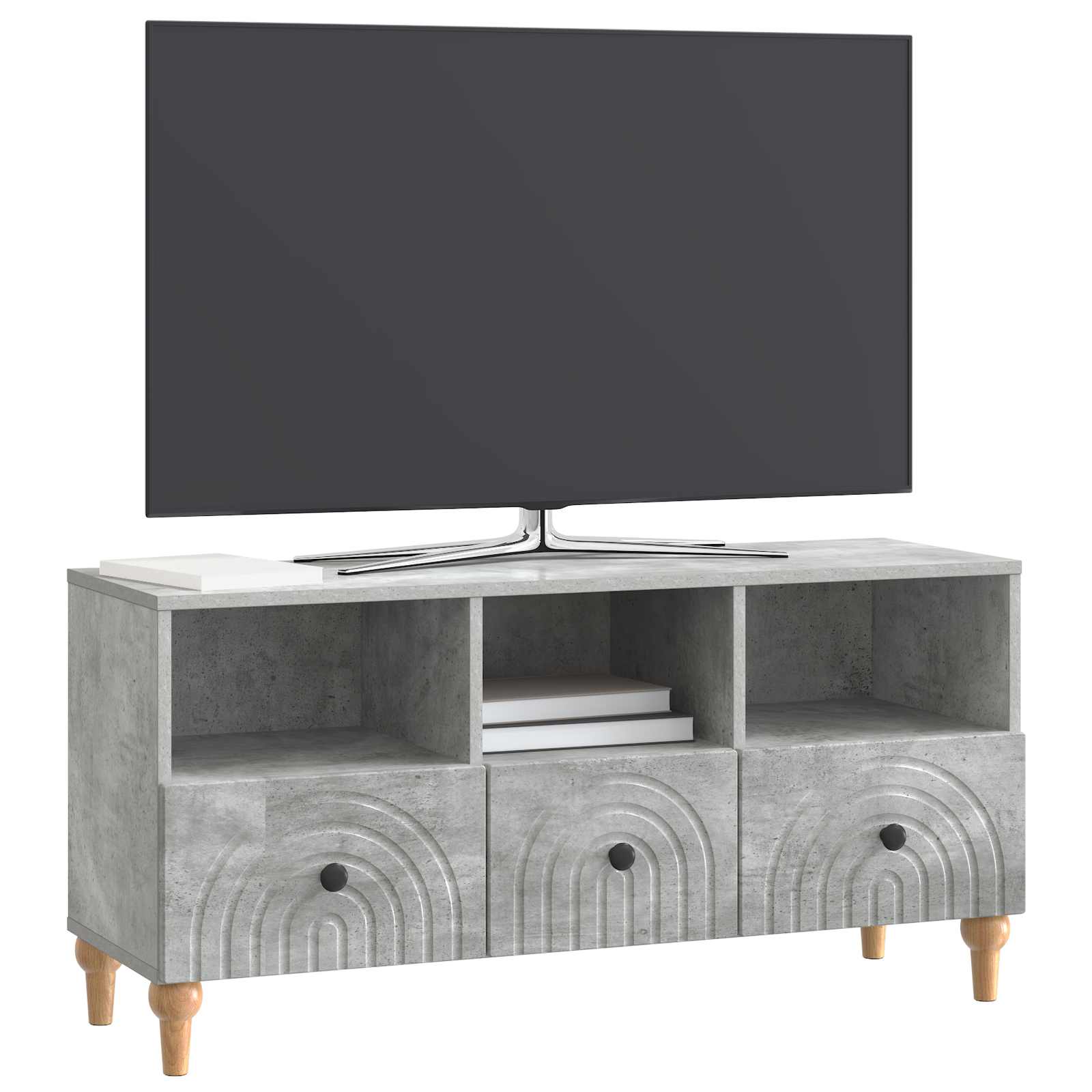 TV ormar Betonsko Siva 102 x 34,5 x 50 cm Konstrukcijsko drvo