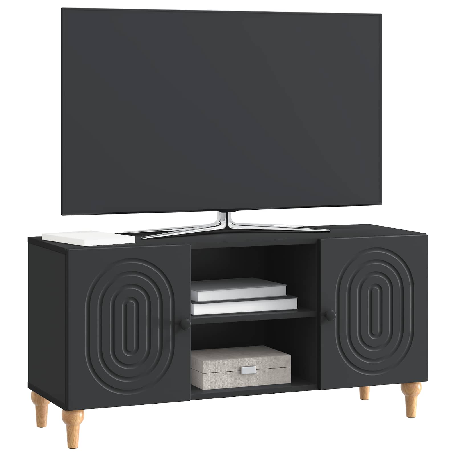 TV ormar Crna 102 x 34,5 x 50 cm Konstruirano drvo