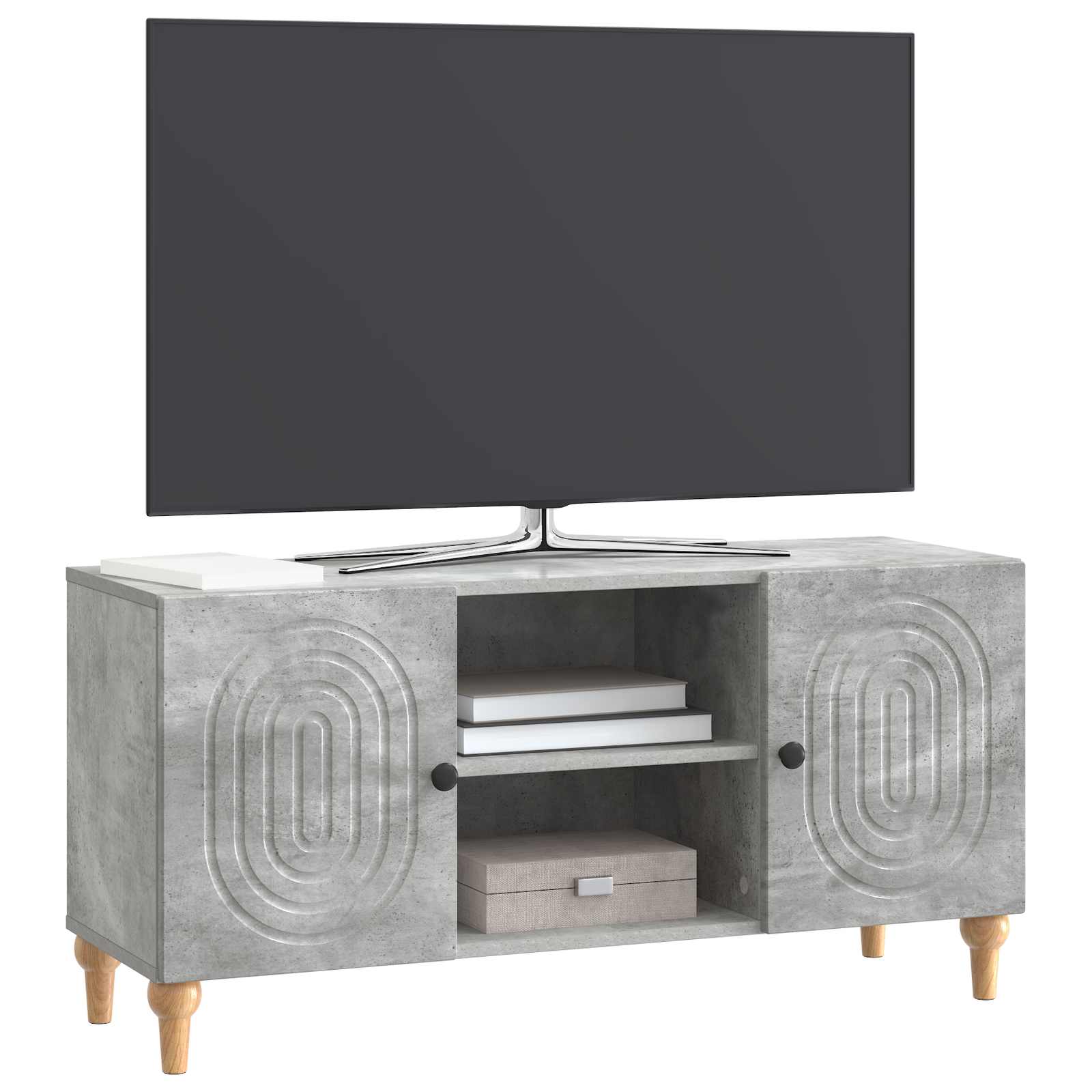 TV ormar Betonska siva 102 x 34,5 x 50 cm Konstruirano drvo