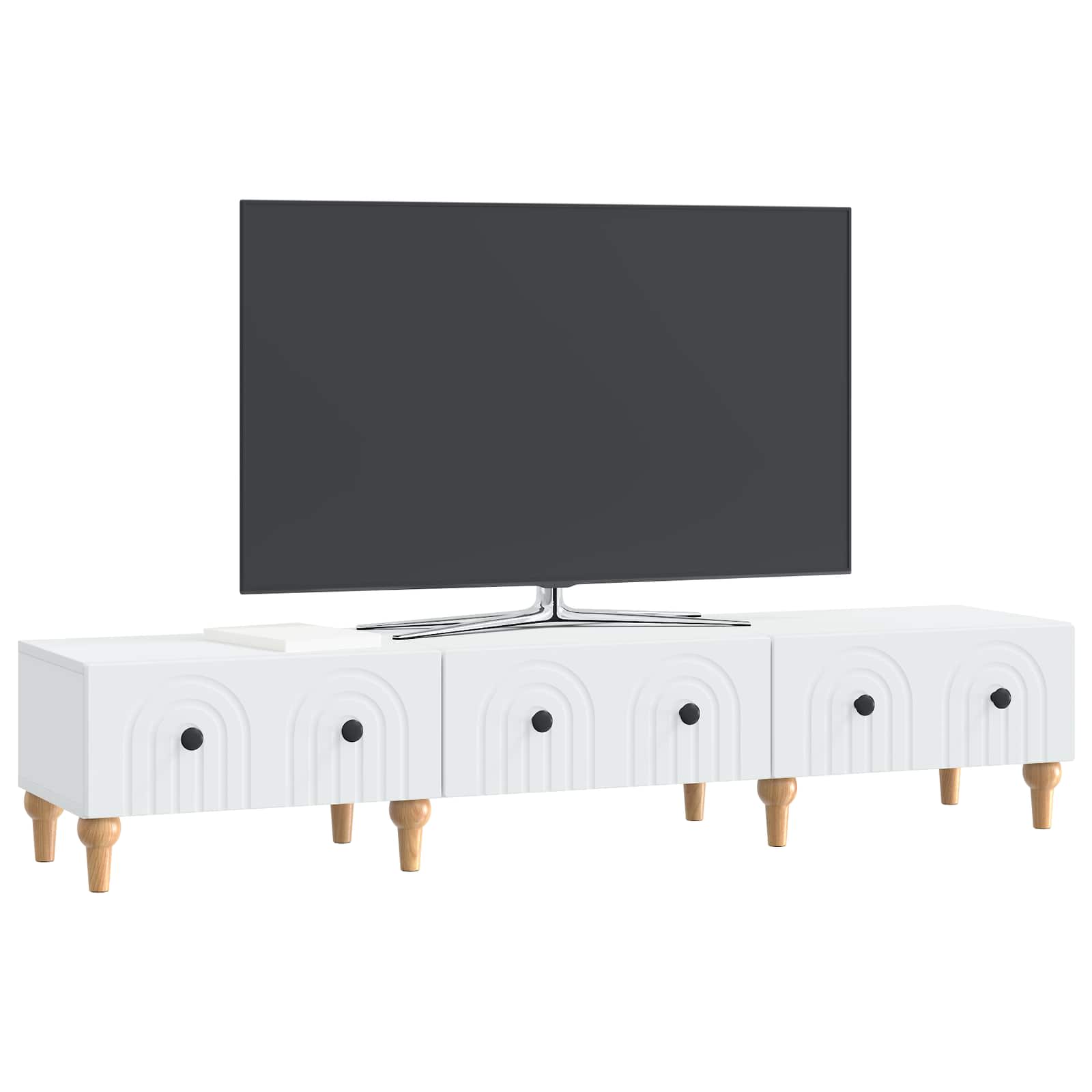 TV ormar s ladicama Bijela 147 x 34,5 x 30 cm Konstruirano drvo