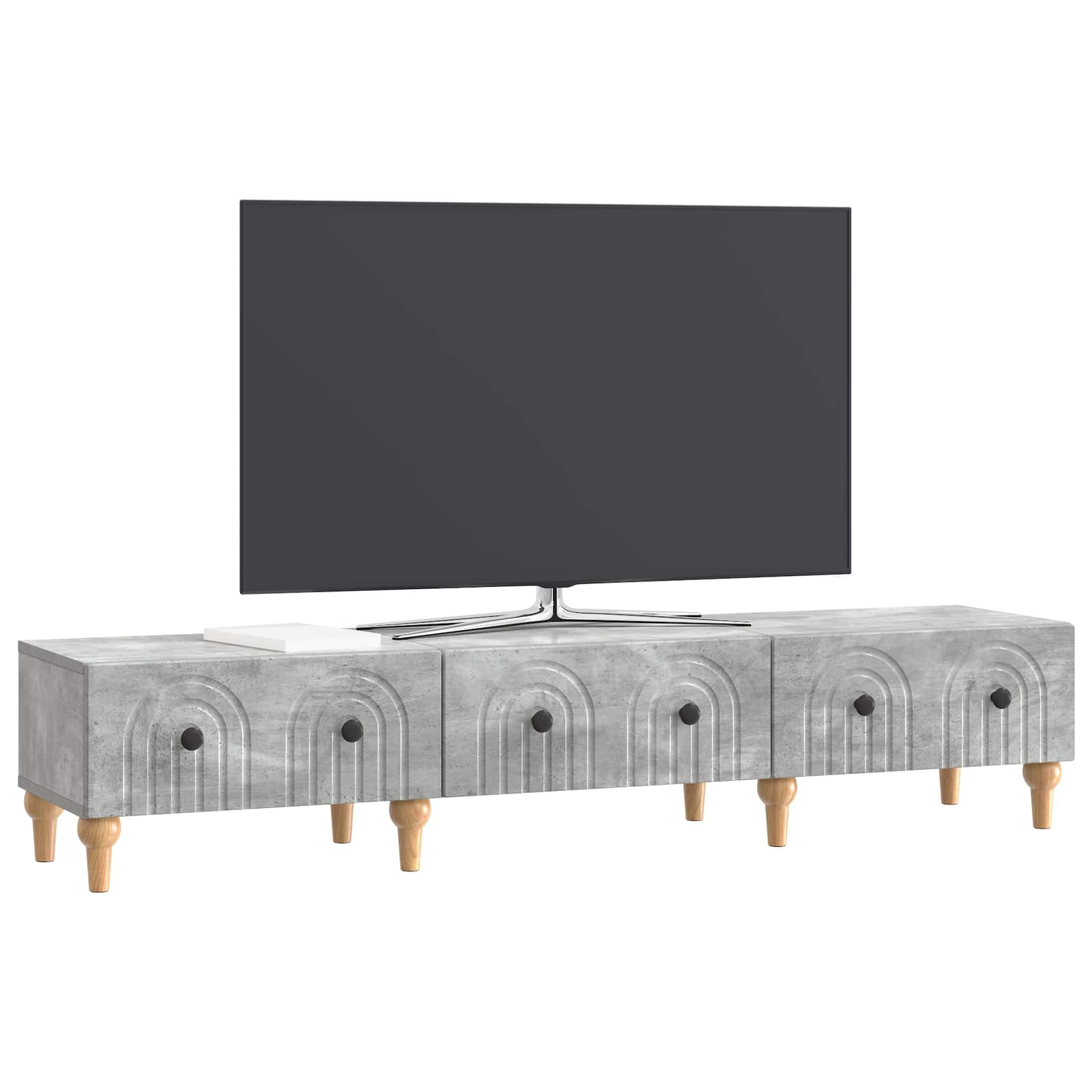 TV ormar Betonska siva 147 x 34,5 x 30 cm Konstruirano drvo