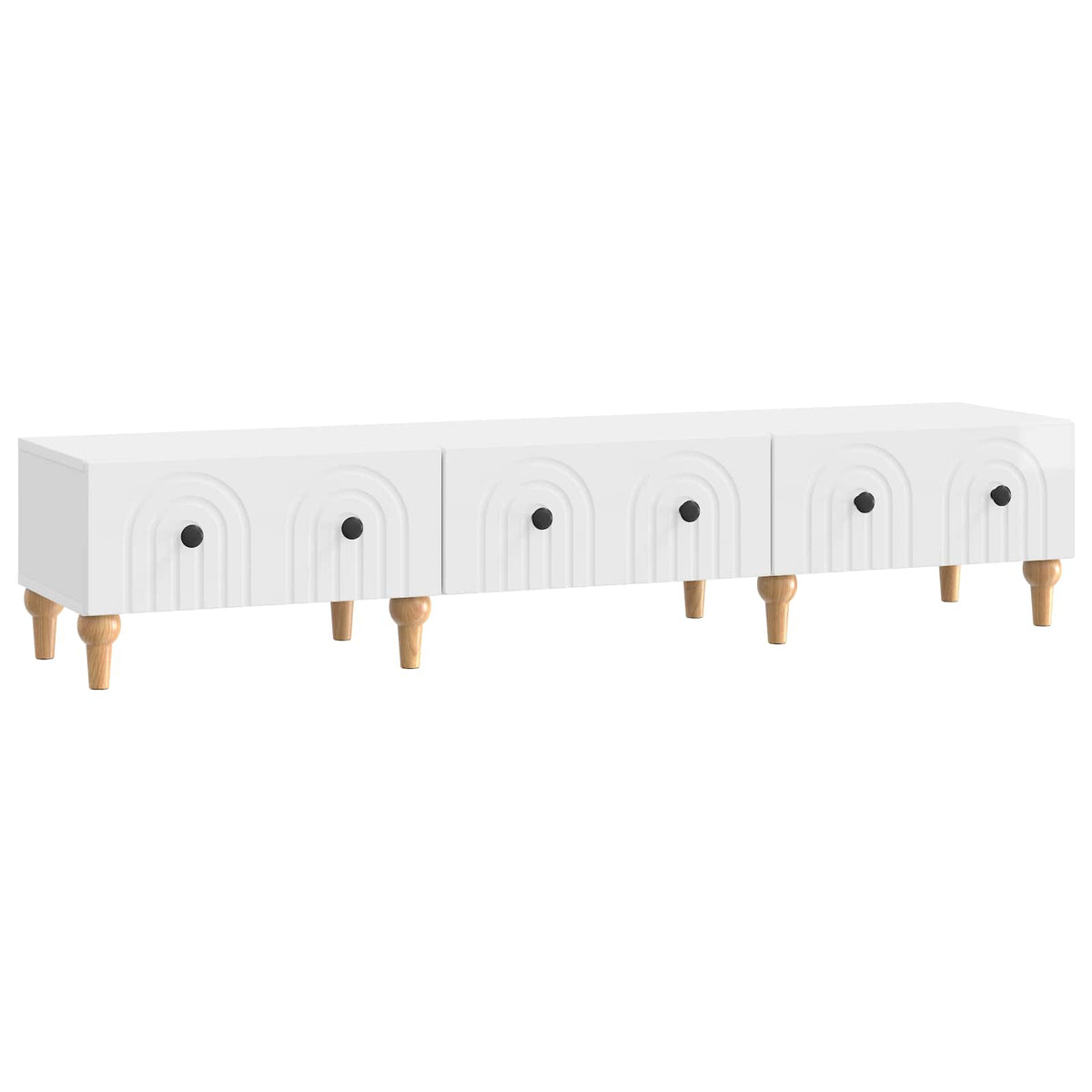 TV ormar s ladicama Bijela visokog sjaja 147 x 34,5 x 30 cm