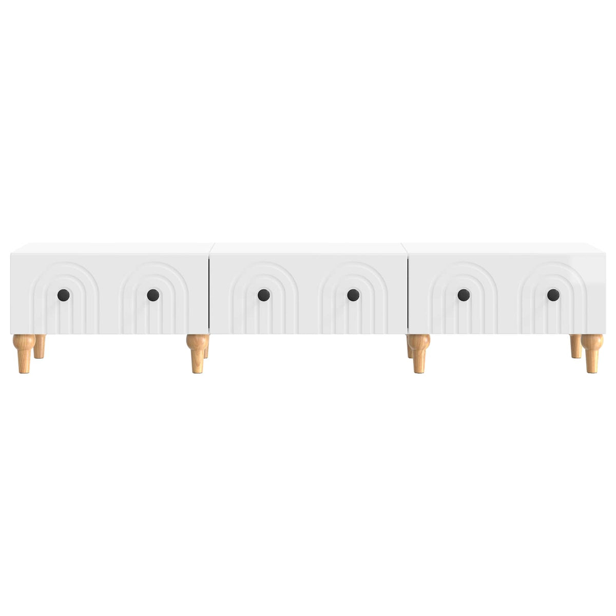 TV ormar s ladicama Bijela visokog sjaja 147 x 34,5 x 30 cm