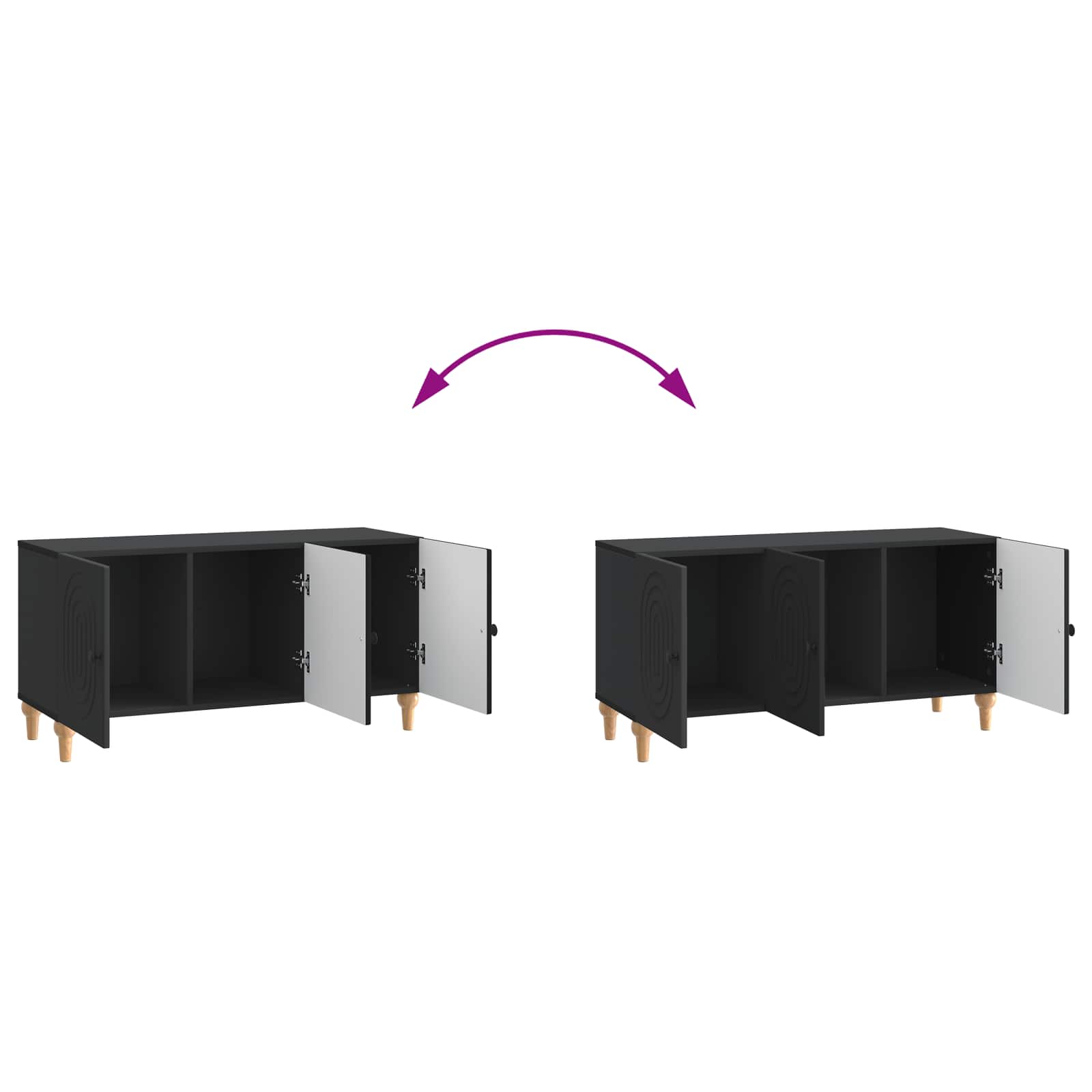 TV ormar Crna 99 x 34,5 x 50 cm Konstruirano drvo
