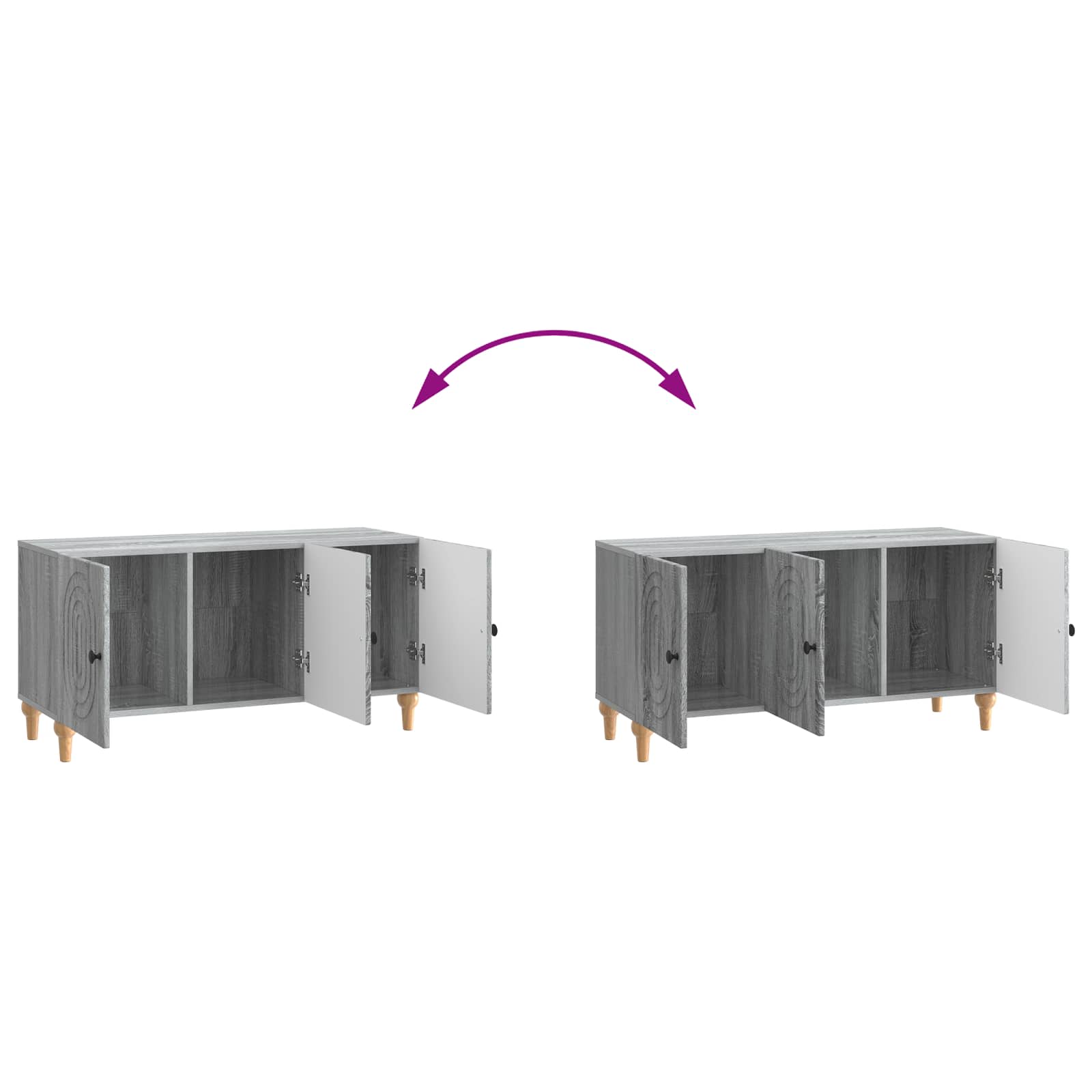 TV ormar Siva sonoma 99 x 34,5 x 50 cm Konstruirano drvo