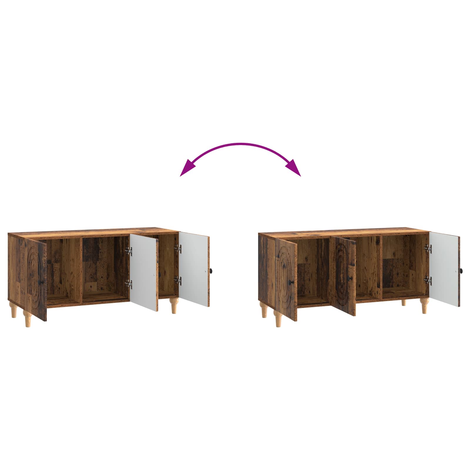 TV ormar Staro drvo 99 x 34,5 x 50 cm Konstruirano drvo