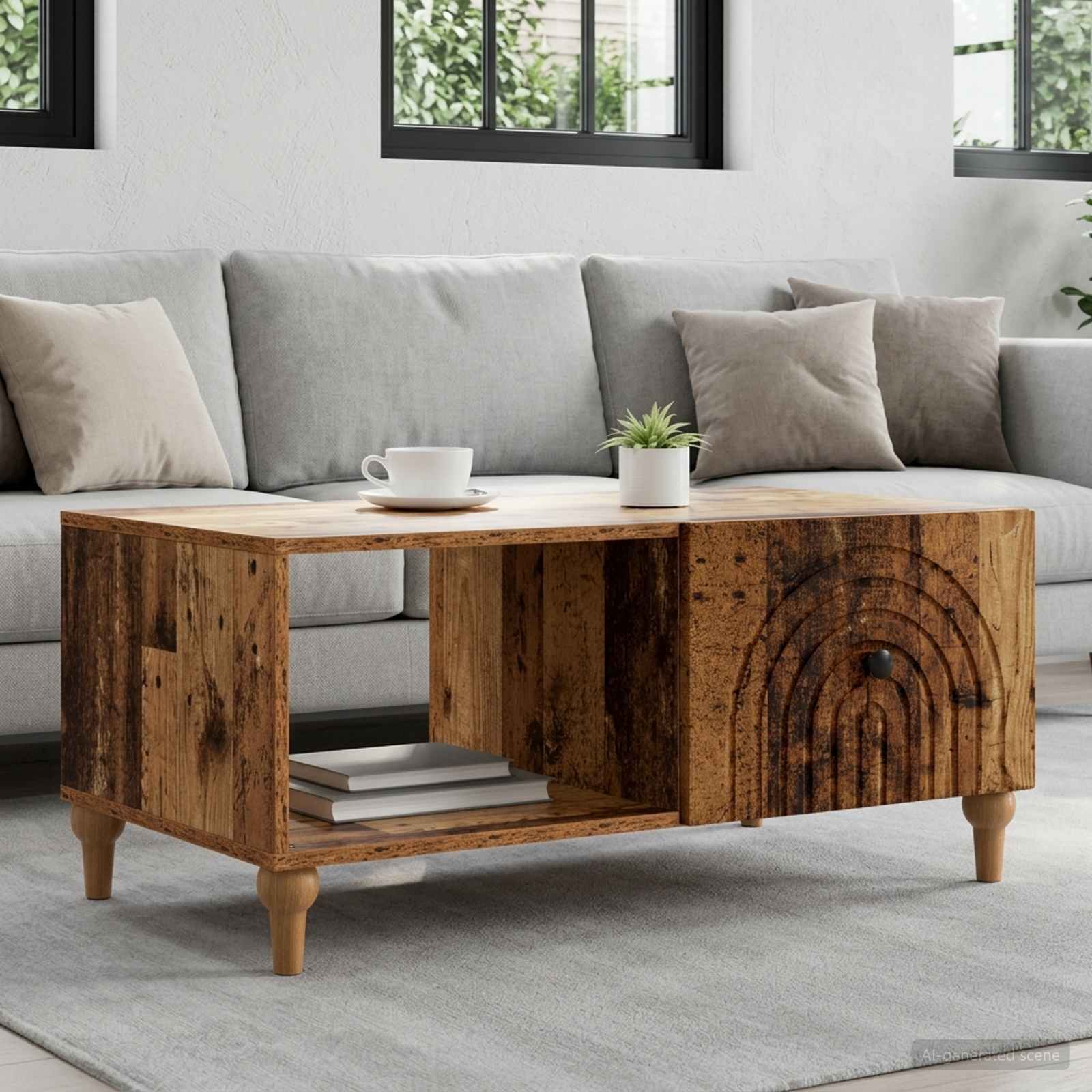 Kava Stol Staro drvo 90 x 50 x 40 cm Konstruirano drvo