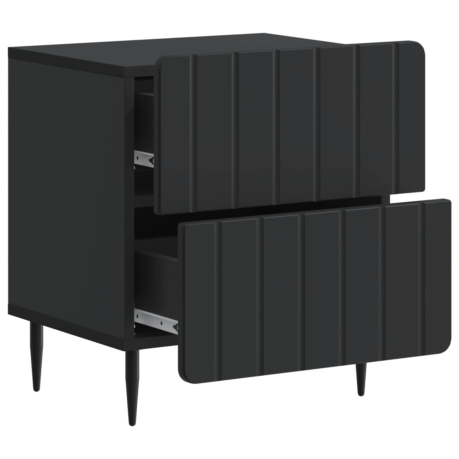Noćni ormar Crna 43 x 34,5 x 49,5 cm Konstruirano drvo