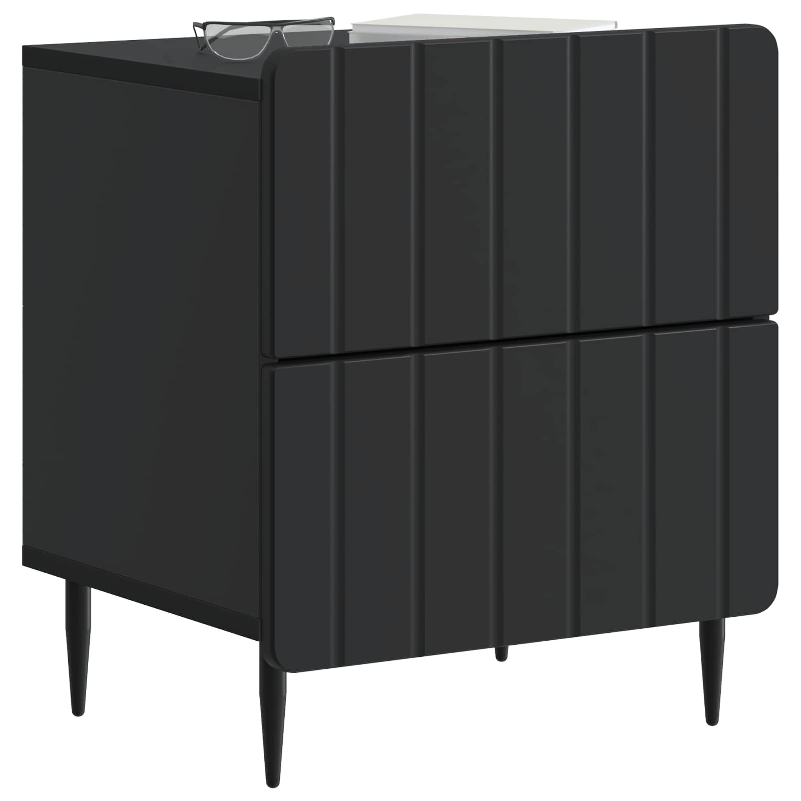 Noćni ormar Crna 43 x 34,5 x 49,5 cm Konstruirano drvo