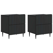 Noćni ormar 2 pcs Crna 43 x 34,5 x 49,5 cm Konstruirano drvo