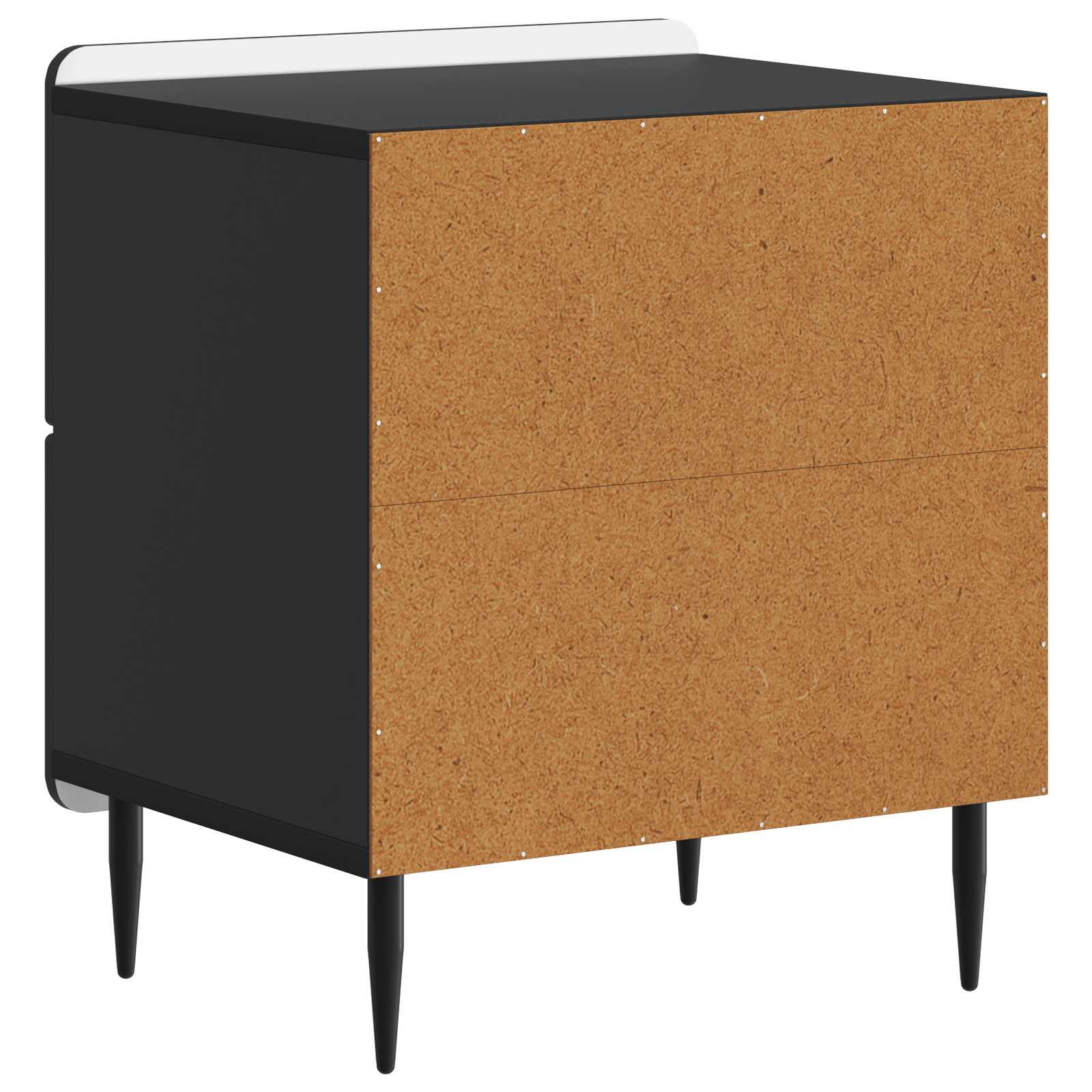 Noćni ormar 2 pcs Crna 43 x 34,5 x 49,5 cm Konstruirano drvo