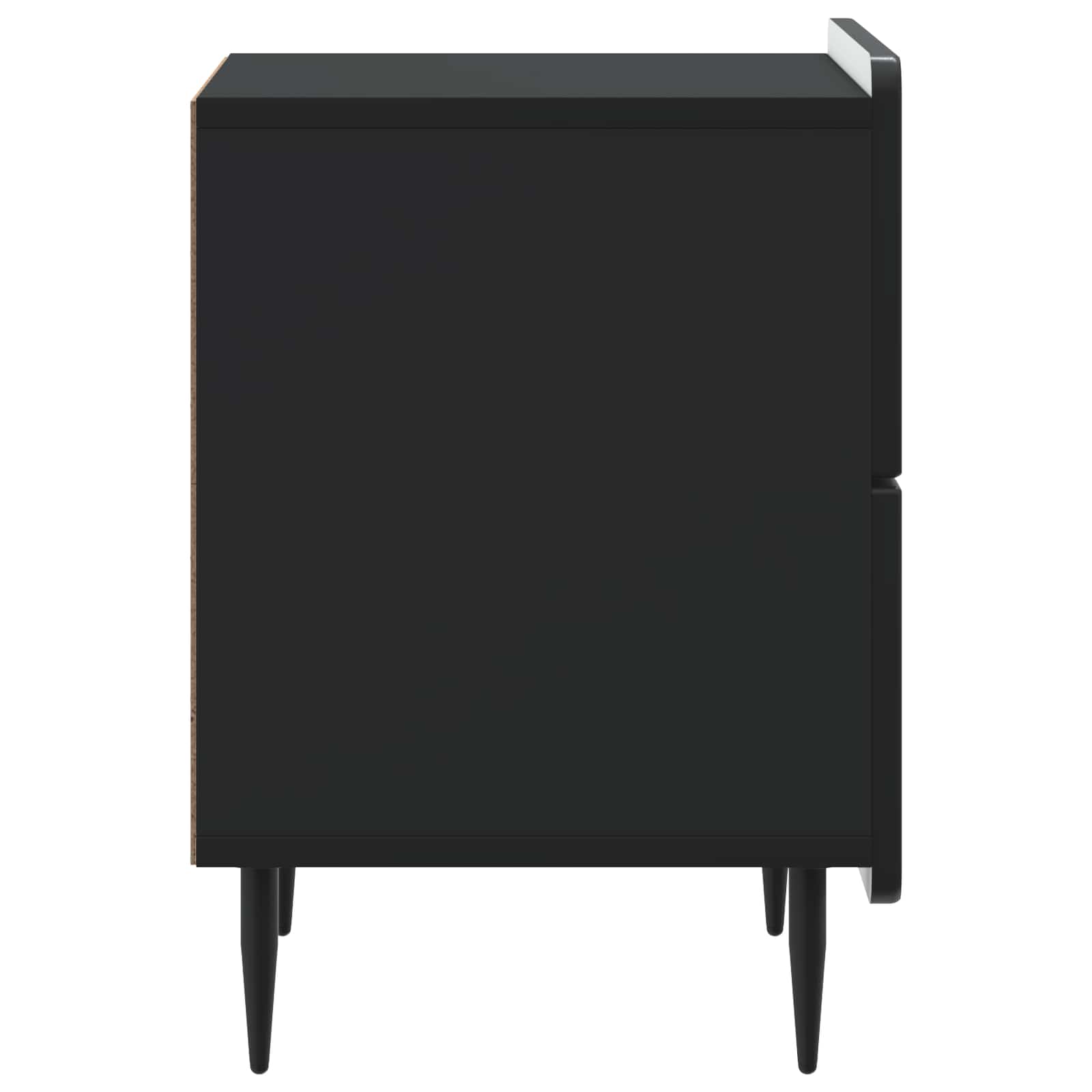 Noćni ormar 2 pcs Crna 43 x 34,5 x 49,5 cm Konstruirano drvo