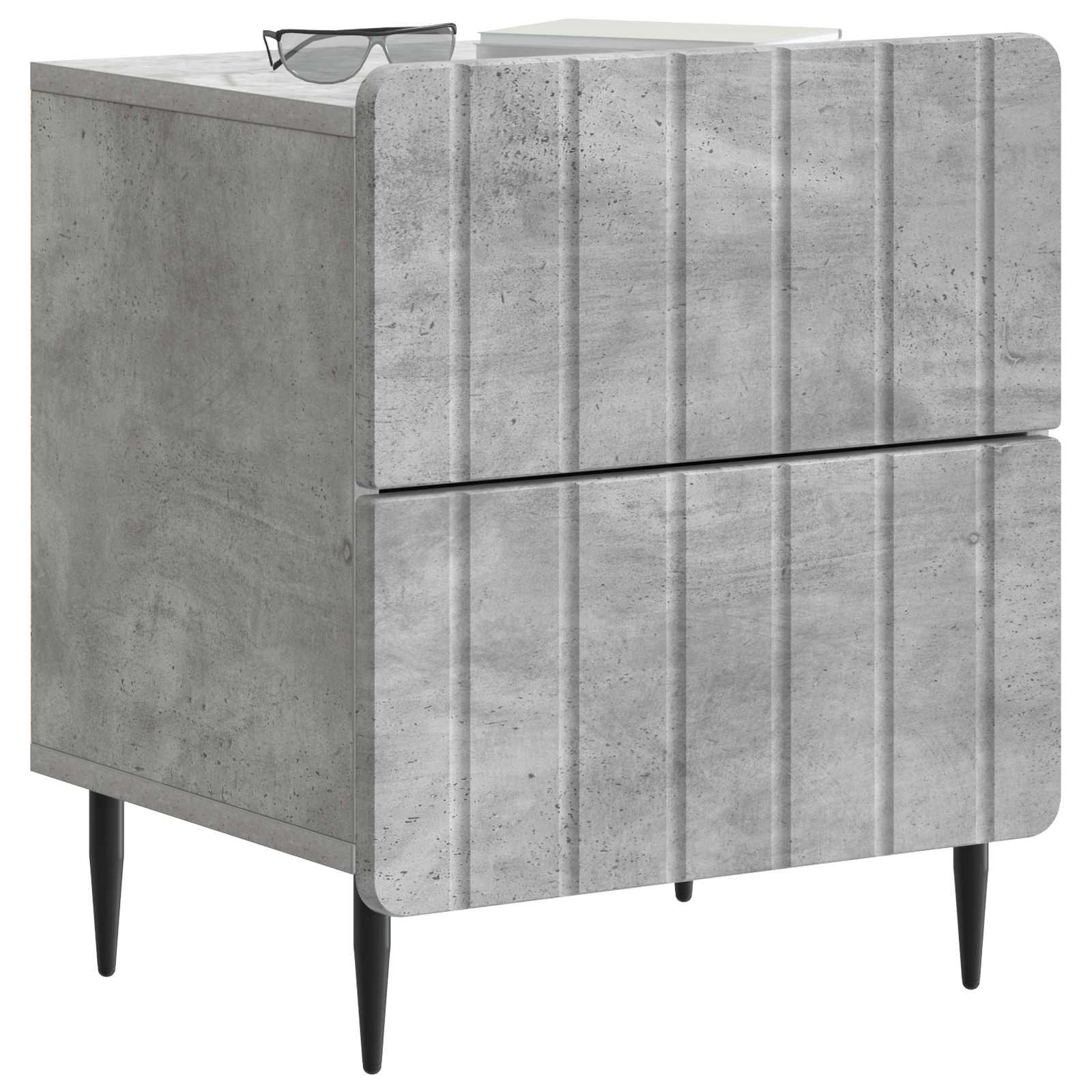 Noćni ormar Betonska siva 43 x 34,5 x 49,5 cm Konstruirano drvo